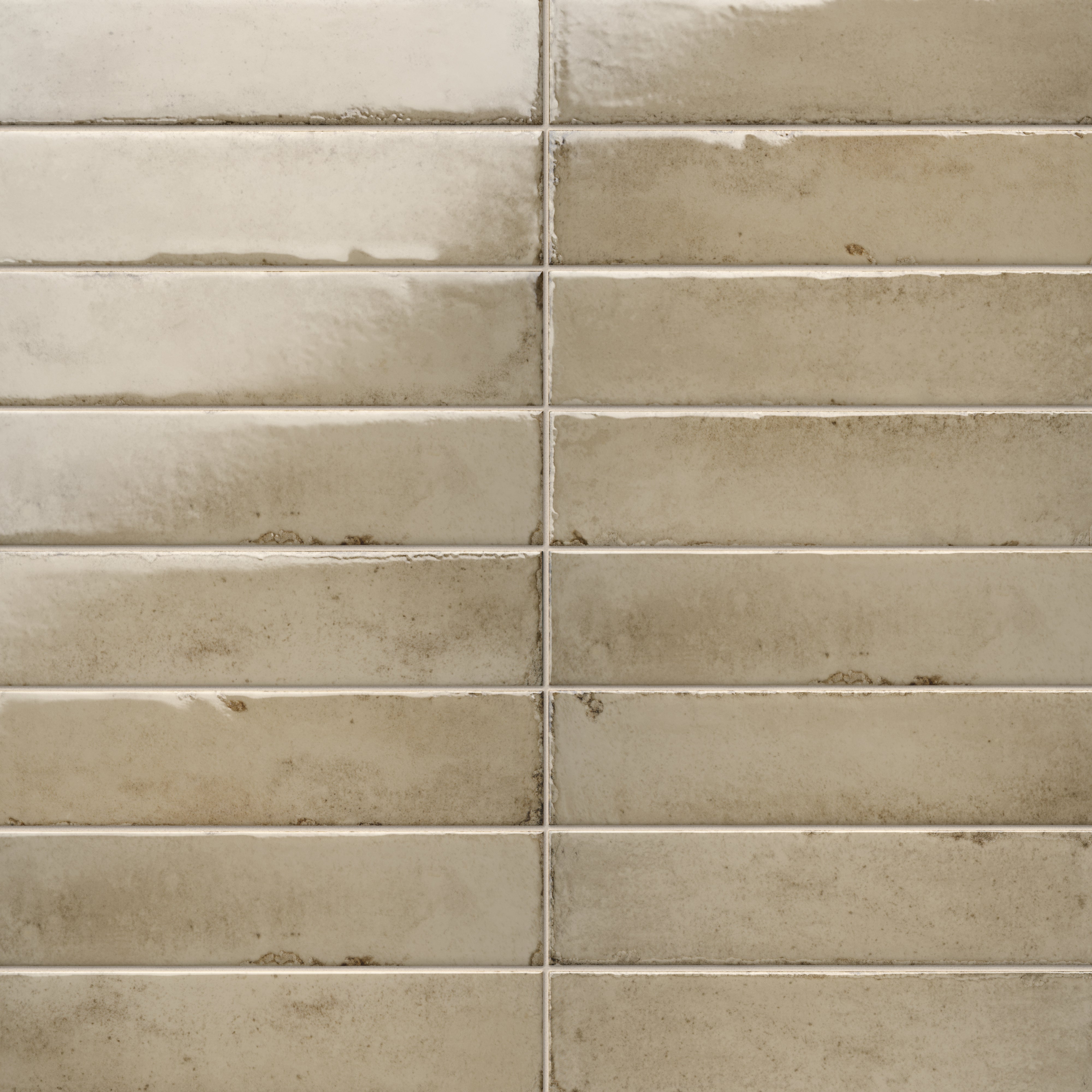 Mara 2x10 Glossy Ceramic Tile in Chicory Greige