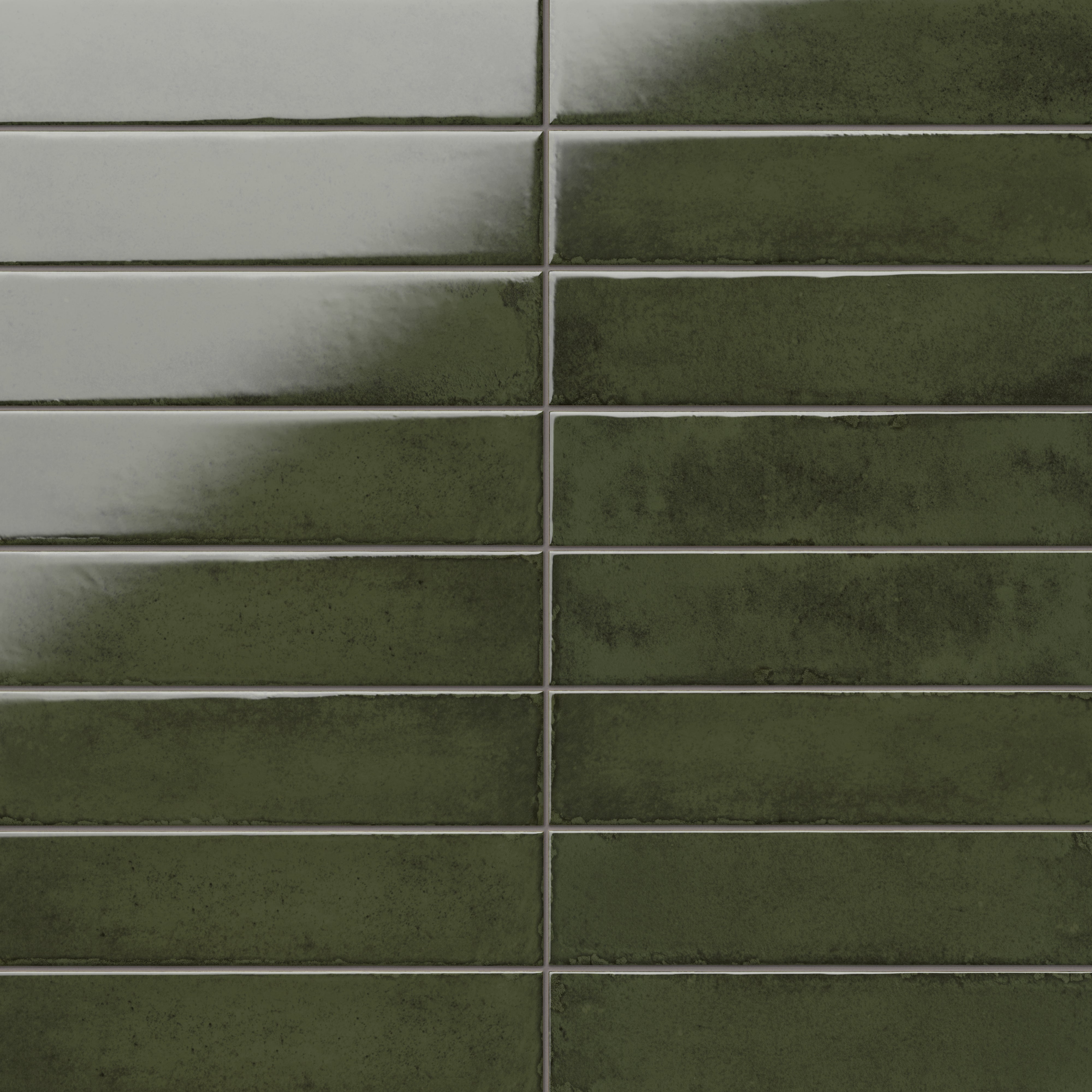 Mara 2x10 Glossy Ceramic Tile in Nettle Green