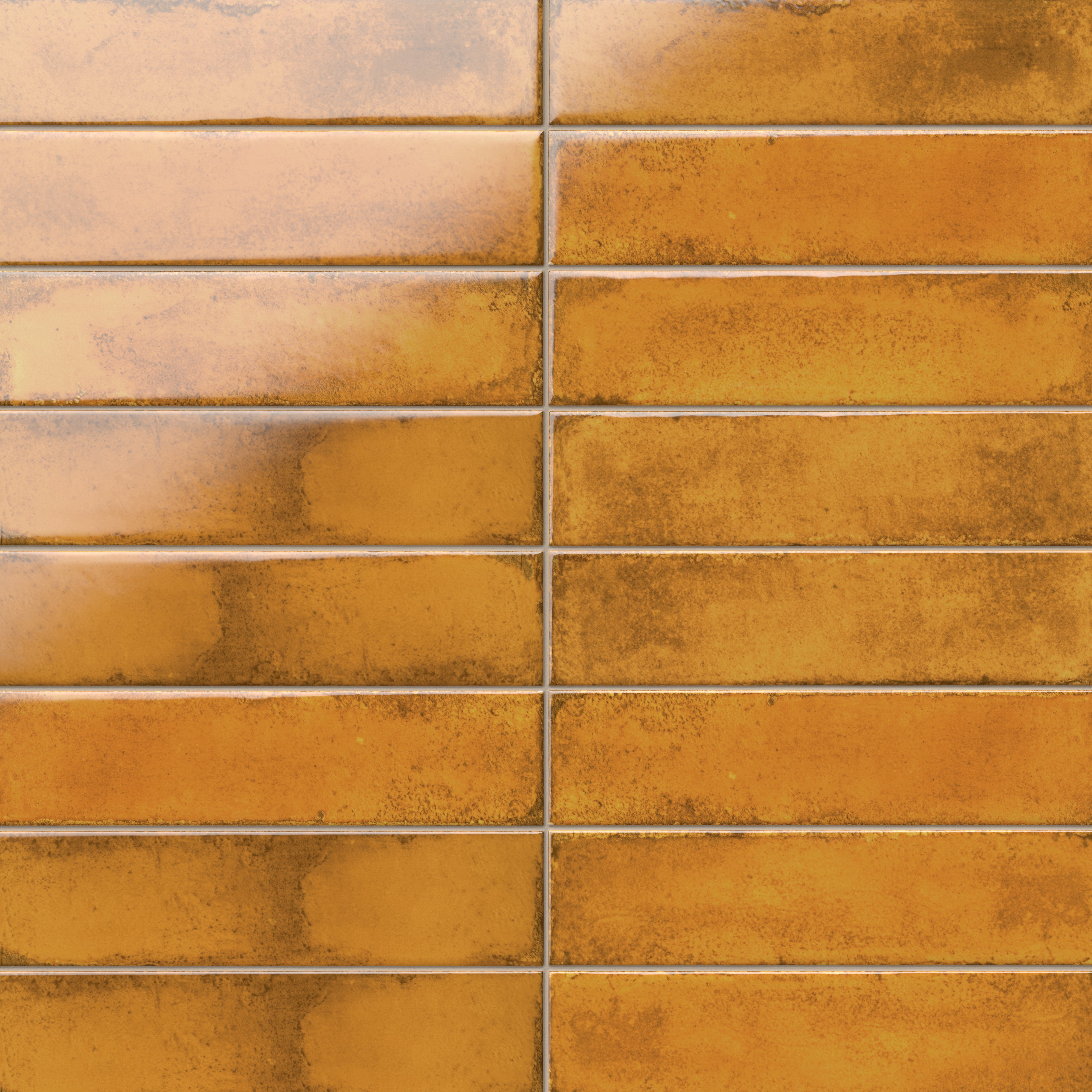Mara 2x10 Glossy Ceramic Tile in Saffron Yellow