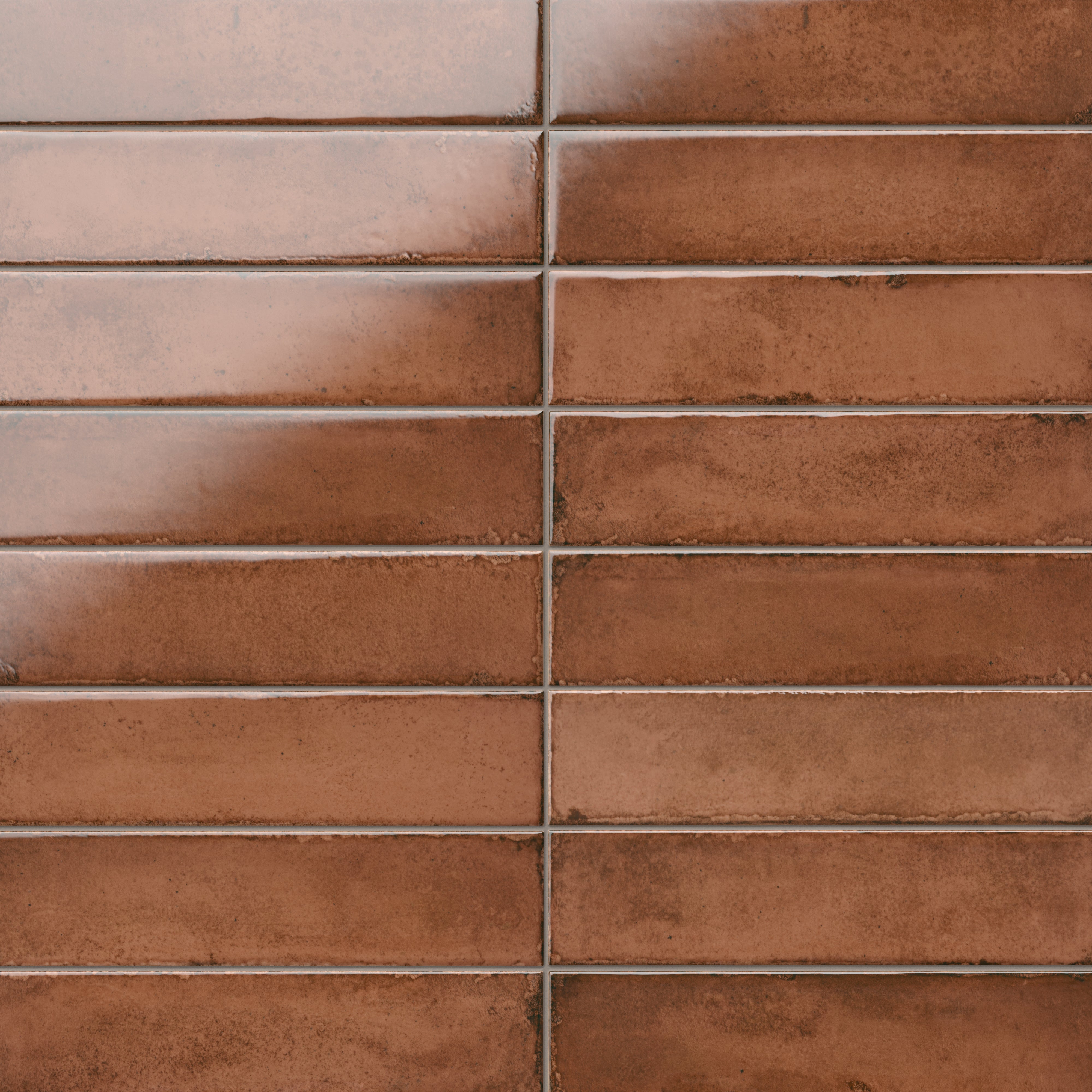 Mara 2x10 Glossy Ceramic Tile in Cinnamon