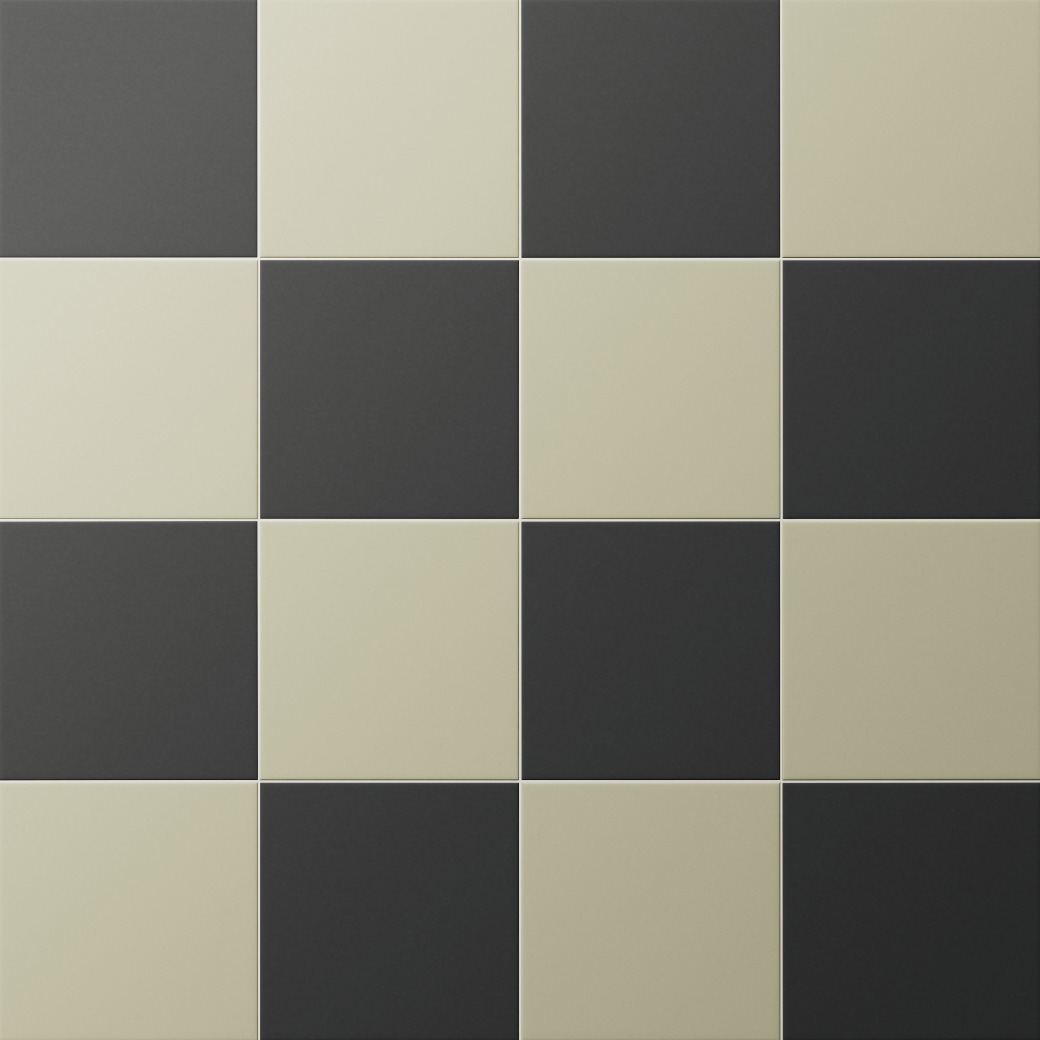 Merrick 8 x 8 Checkerboard Matte Porcelain Tile in Synth Black and Lounge Light Green