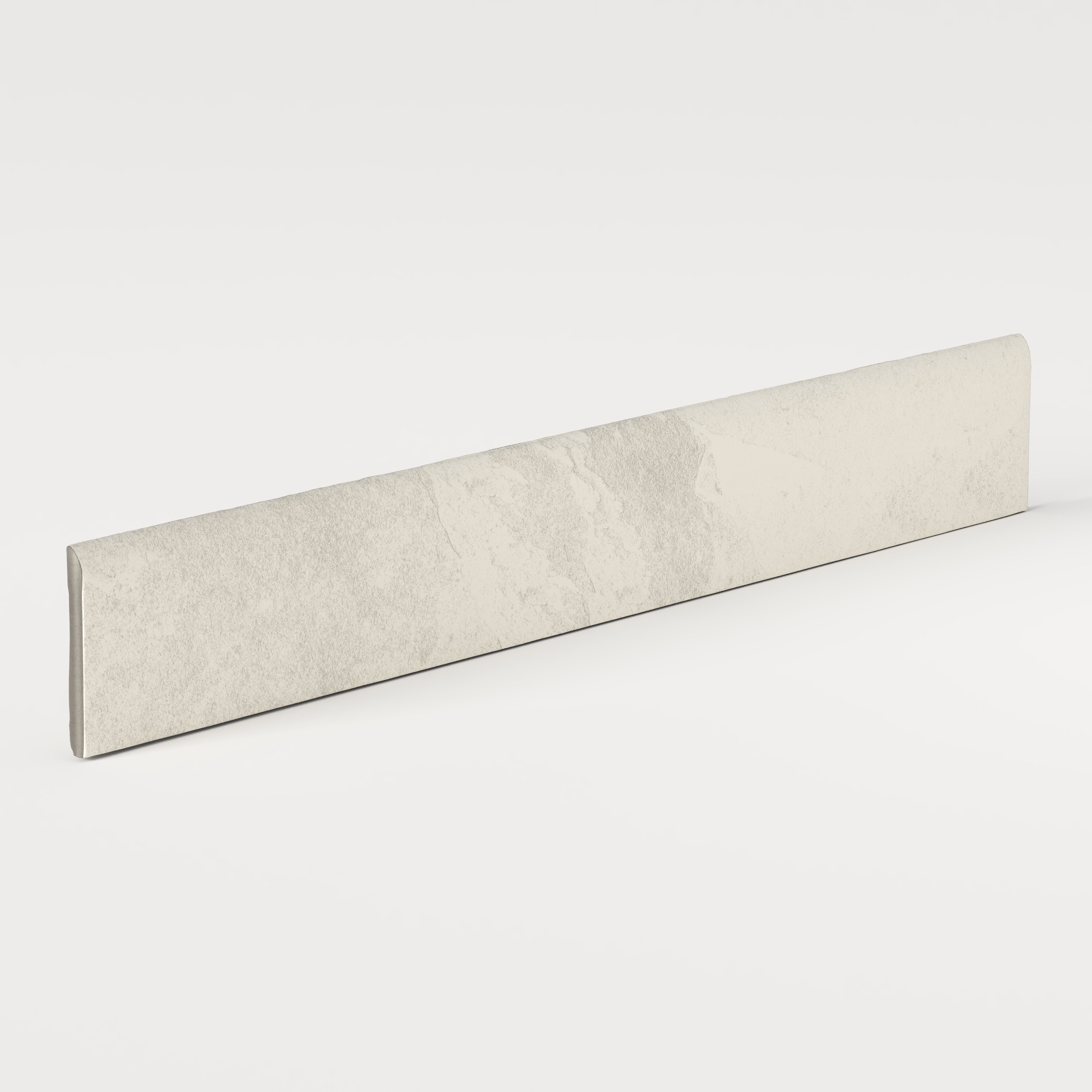 Aurora 3x24 Matte Porcelain Bullnose Tile in Ivory