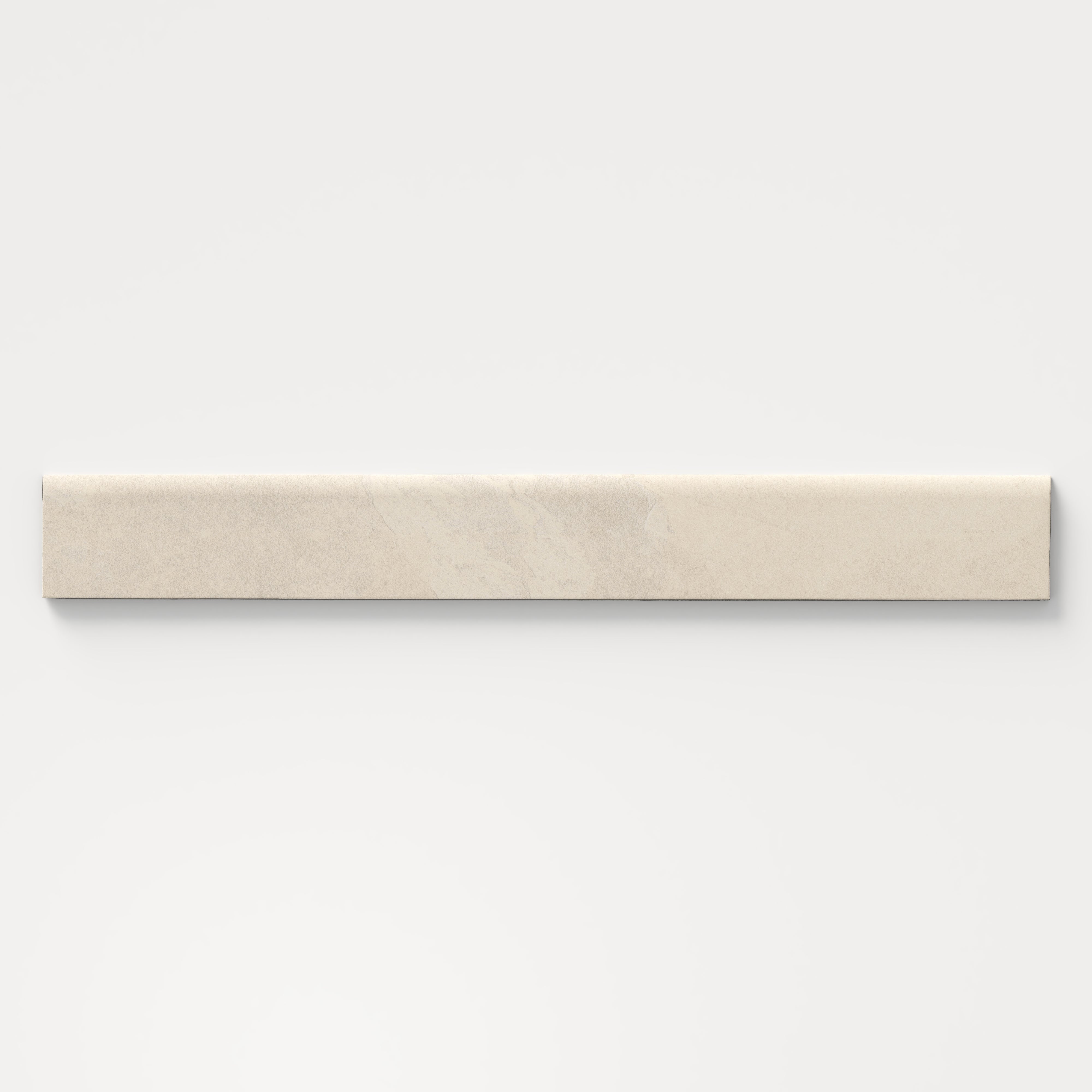 Aurora 3x24 Matte Porcelain Bullnose Tile in Beige