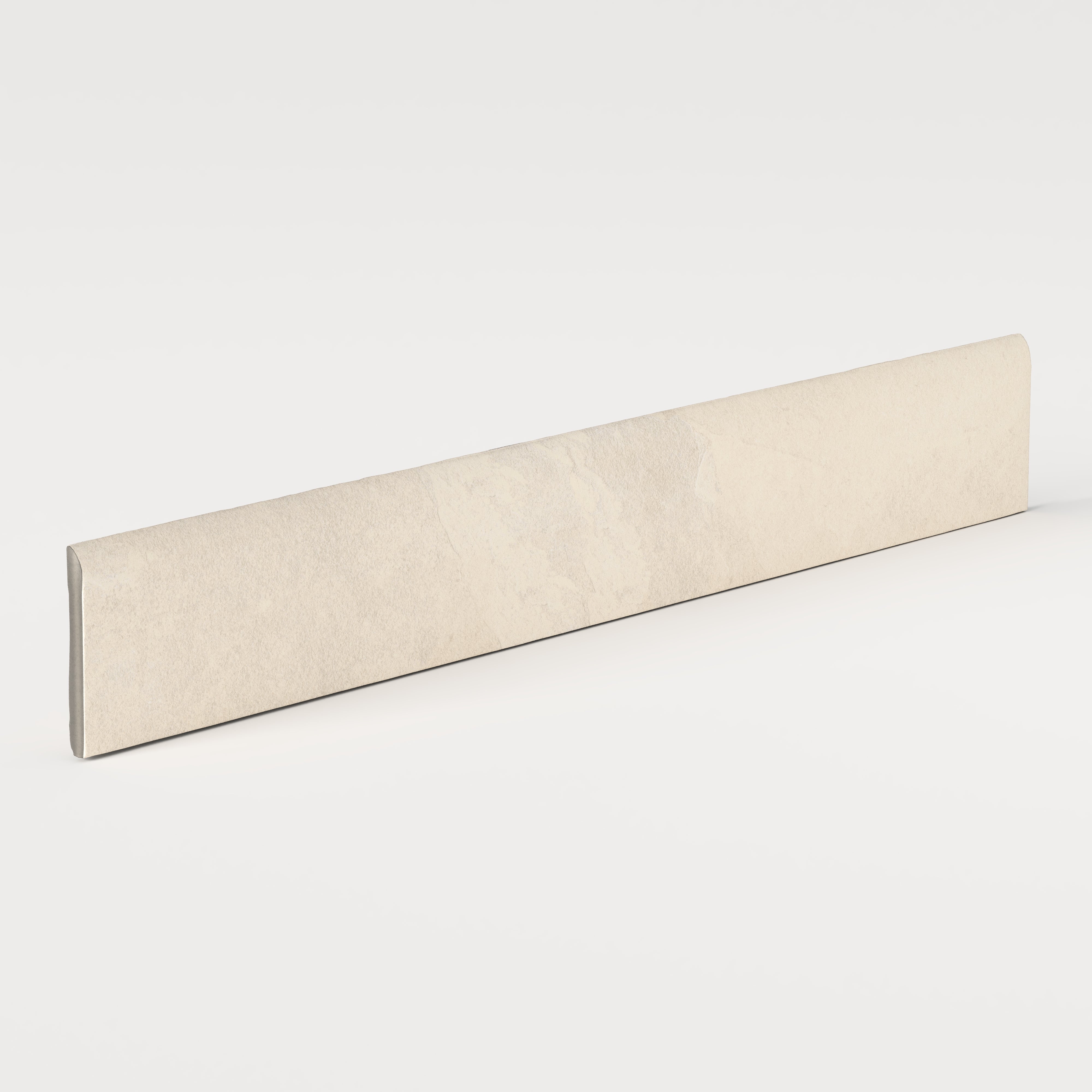 Aurora 3x24 Matte Porcelain Bullnose Tile in Beige