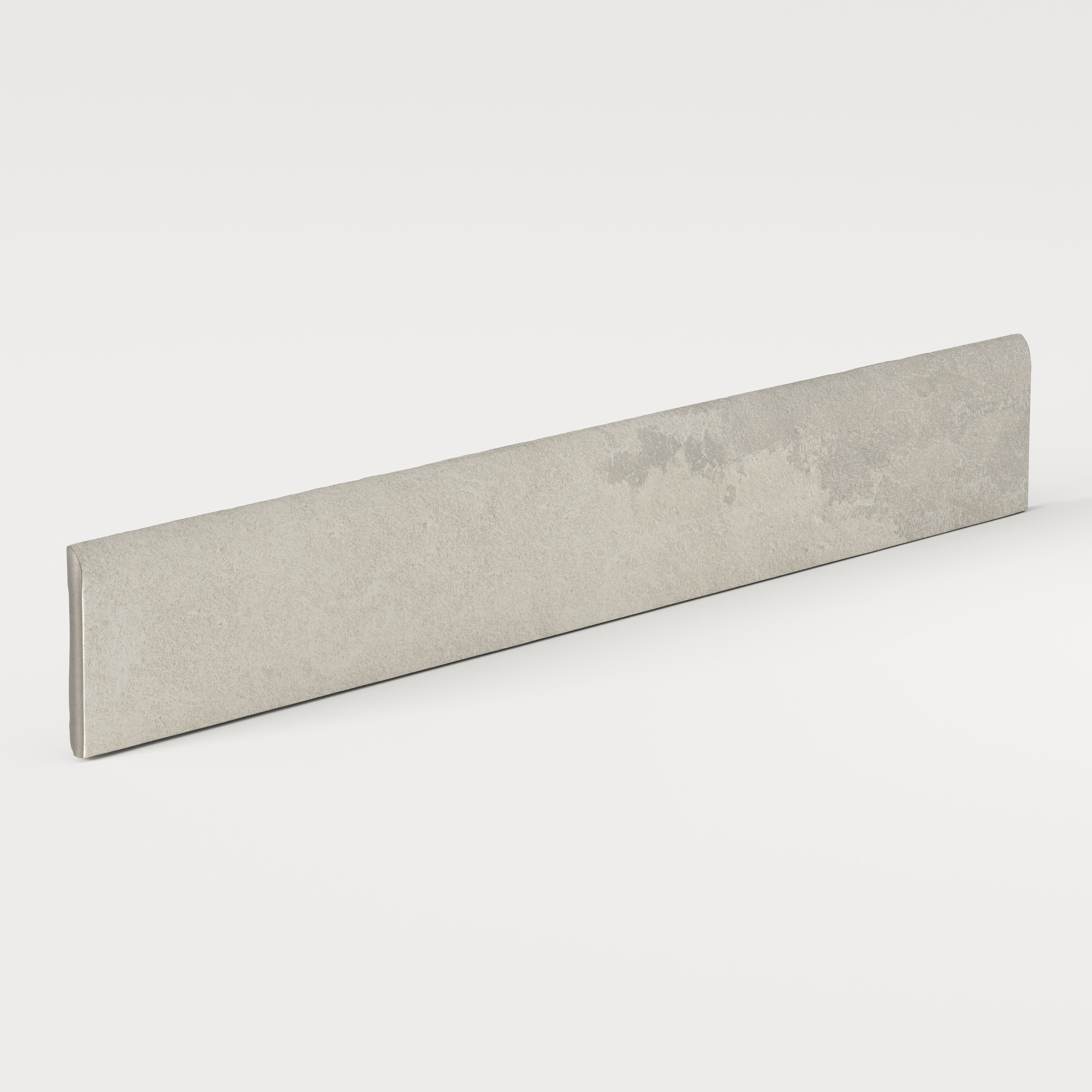 Aurora 3x24 Matte Porcelain Bullnose Tile in Grey