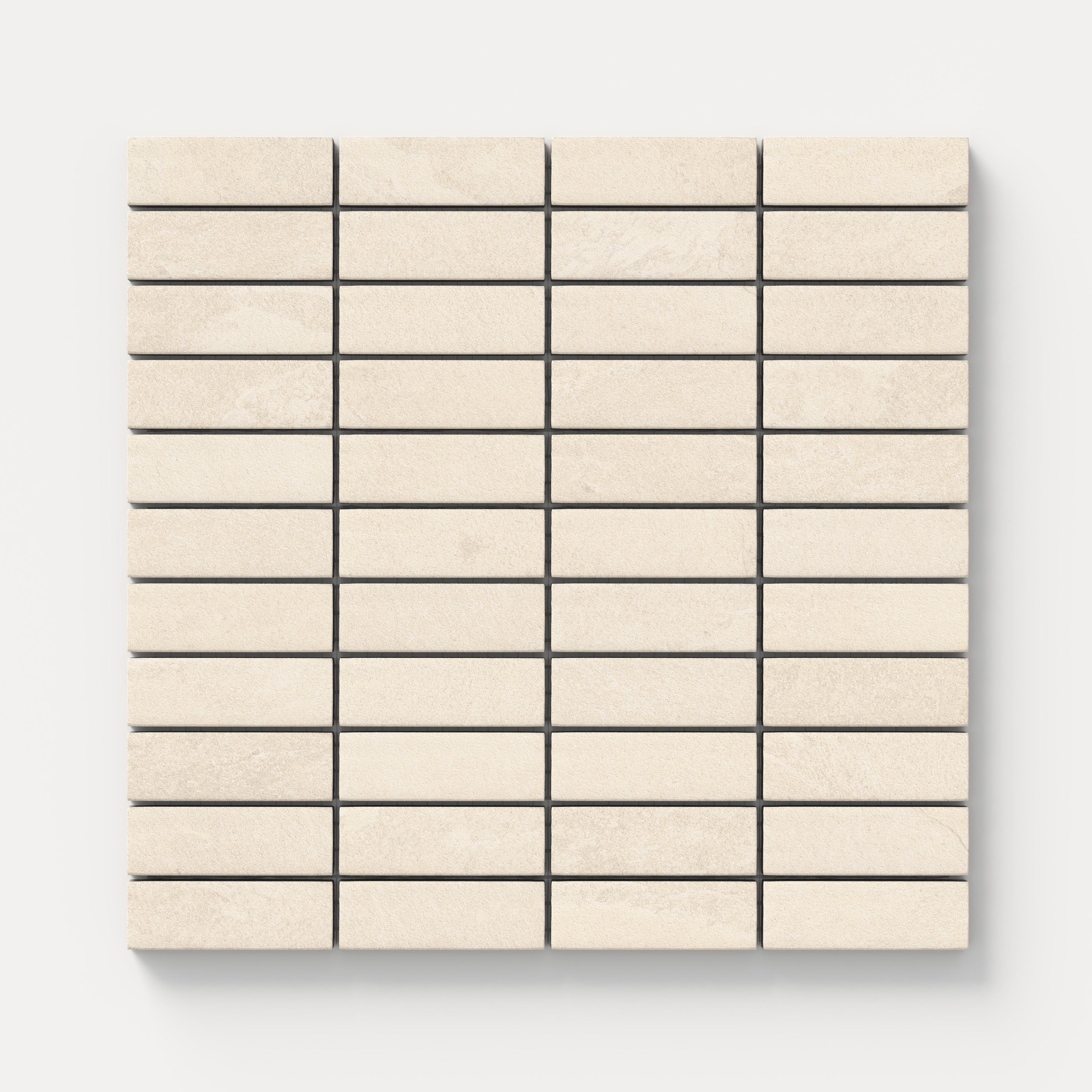 Aurora 1x3 Matte Porcelain Mosaic Tile in Beige