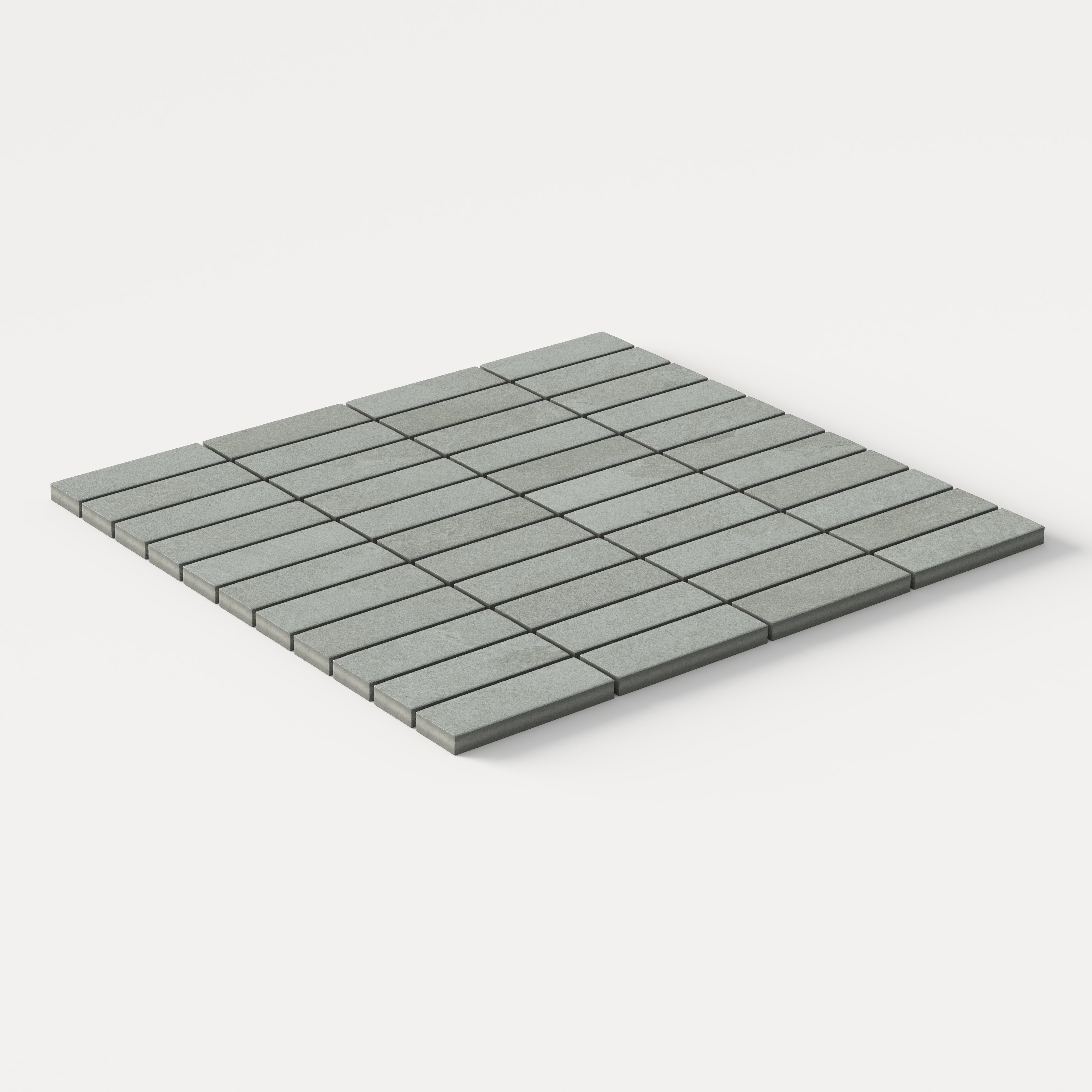 Aurora 1x3 Matte Porcelain Mosaic Tile in Ardesia