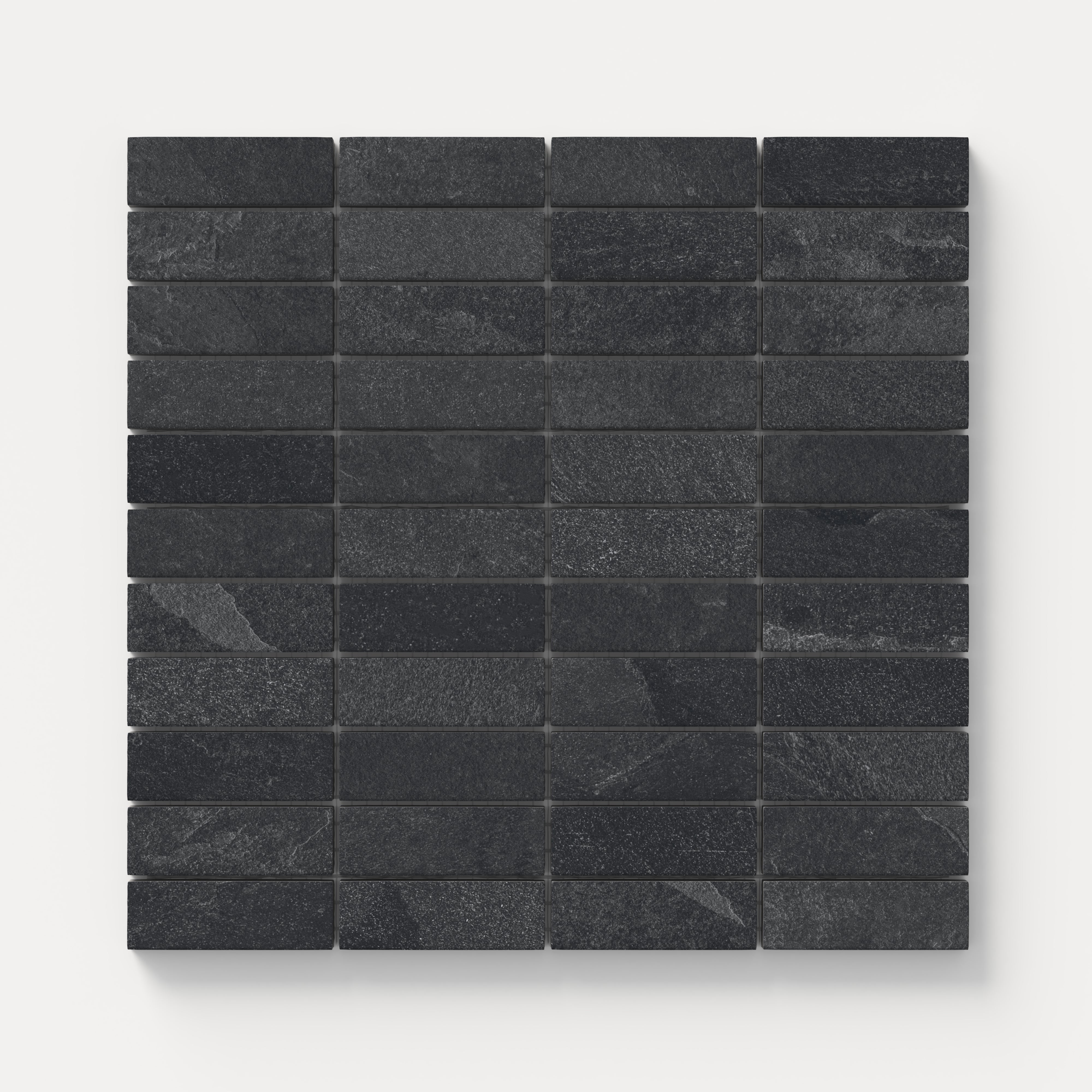 Aurora 1x3 Matte Porcelain Mosaic Tile in Lava