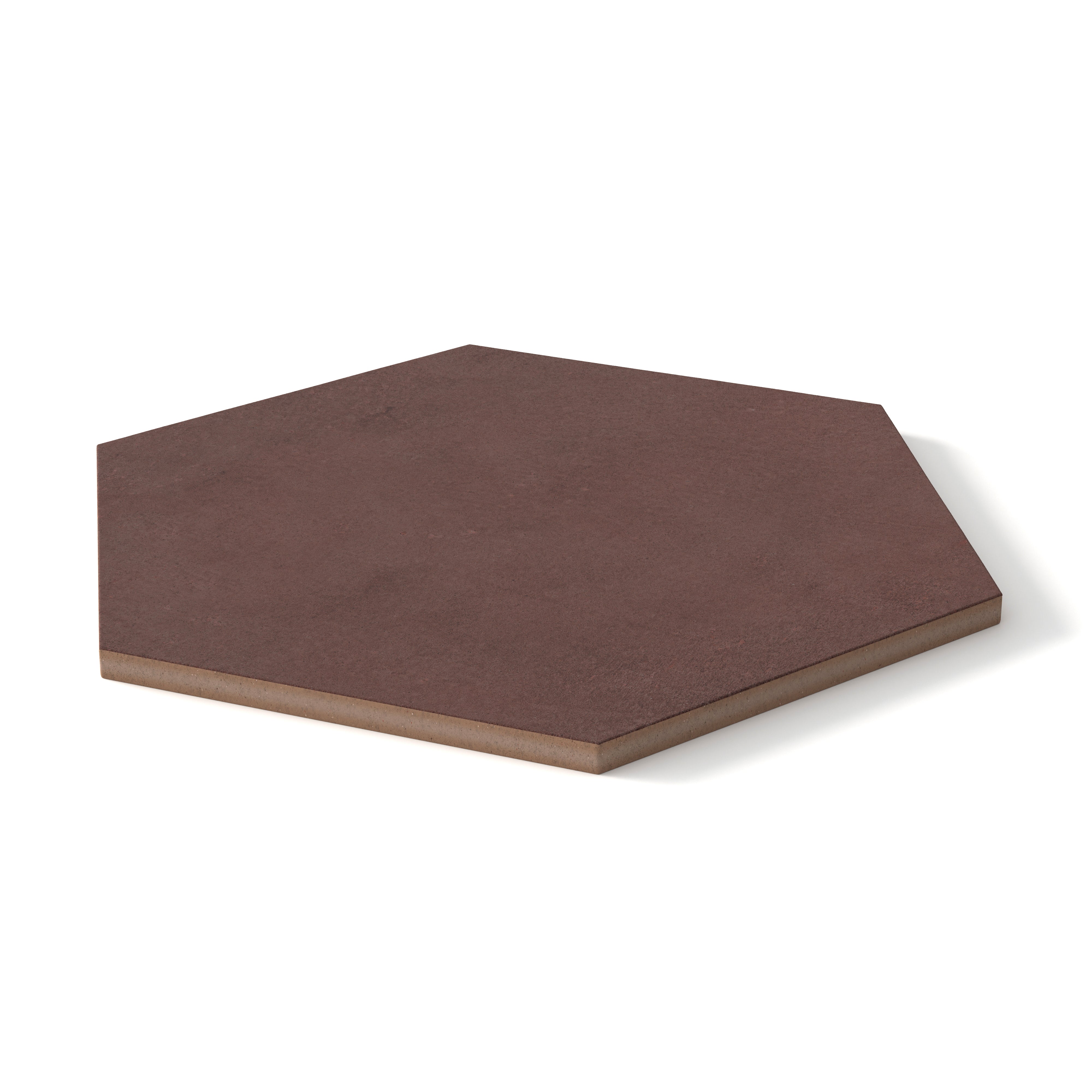 Kai 10x10 Matte Porcelain Hexagon Tile in Marron