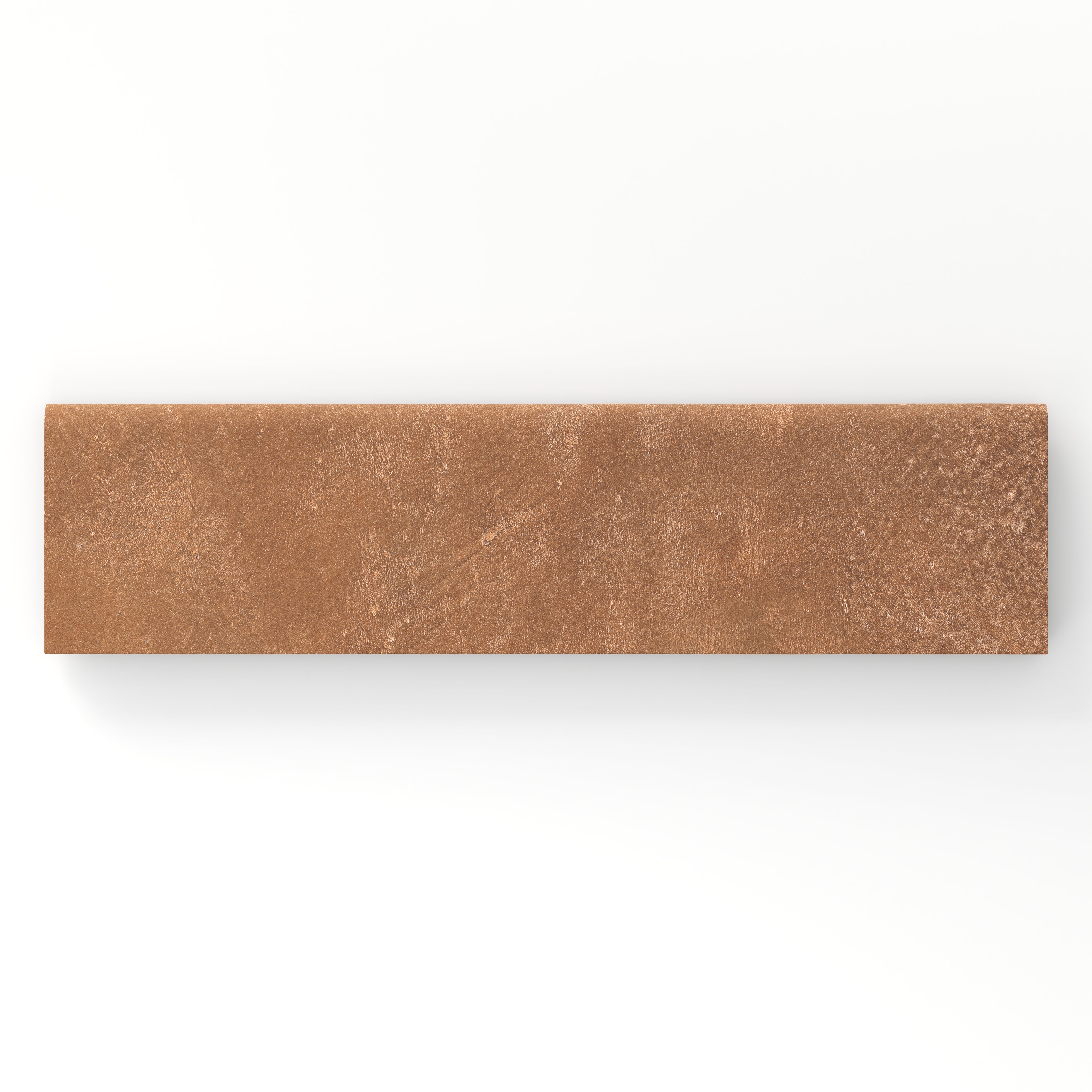 Kai 3x12 Bullnose Matte Porcelain Tile in Terracotta