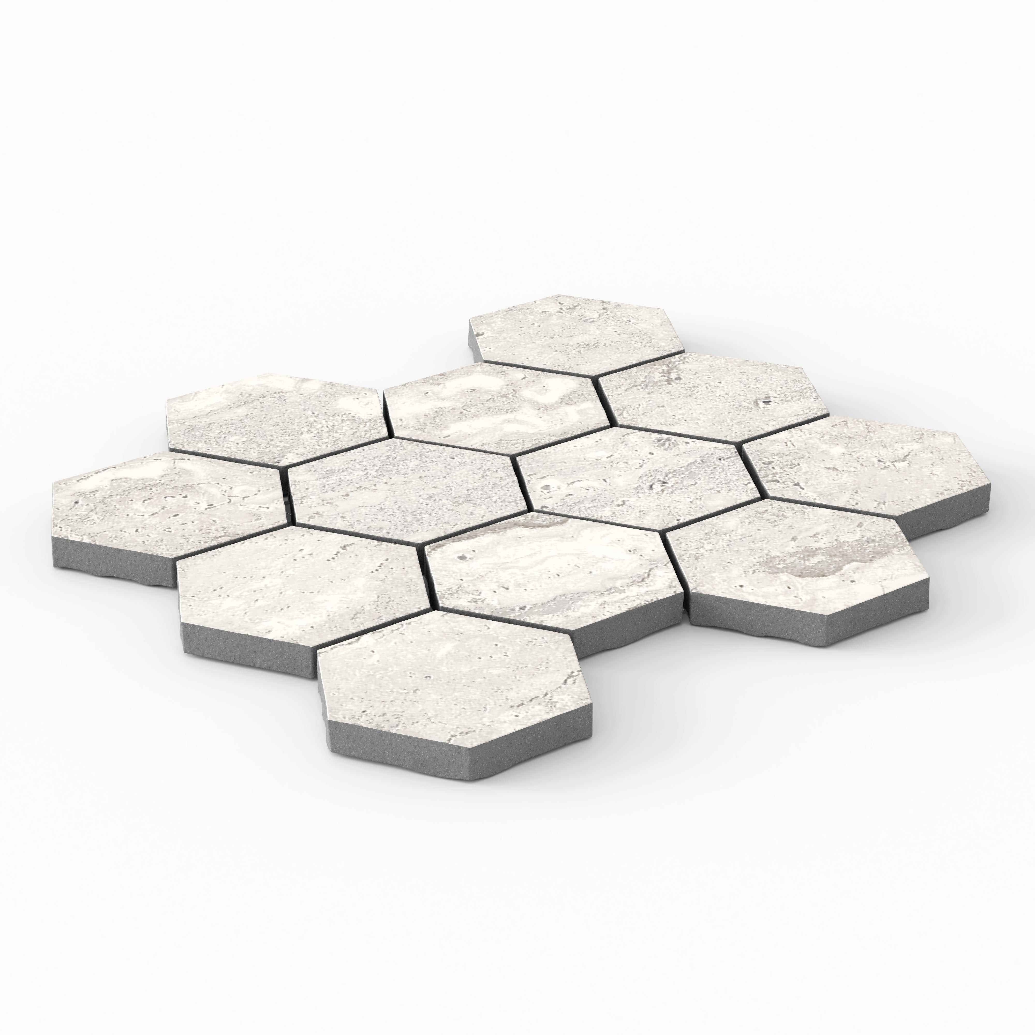 Marlow 3x3 Matte Porcelain Hexagon Mosaic Tile in Roman