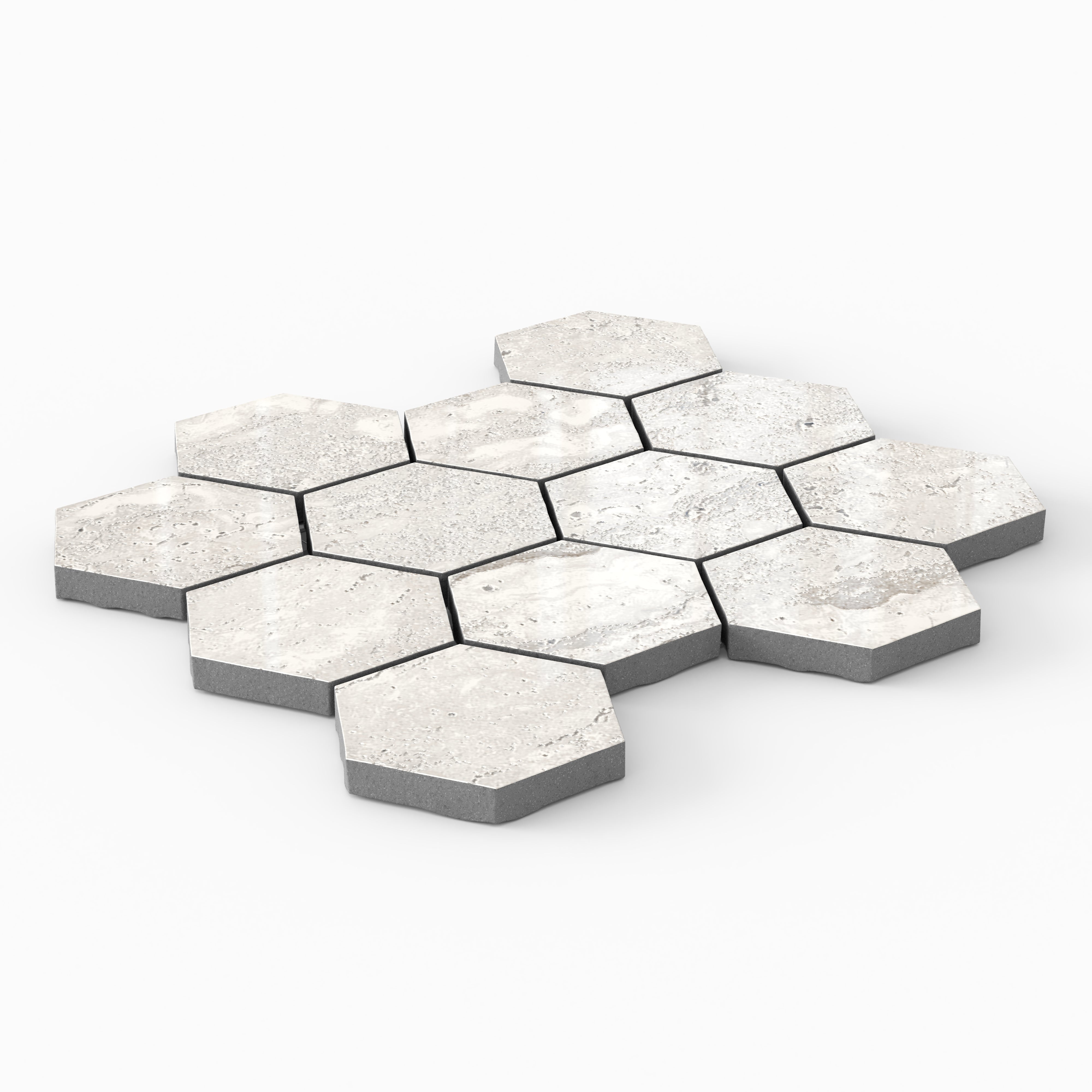 Marlow 3x3 Polished Porcelain Hexagon Mosaic Tile in Roman
