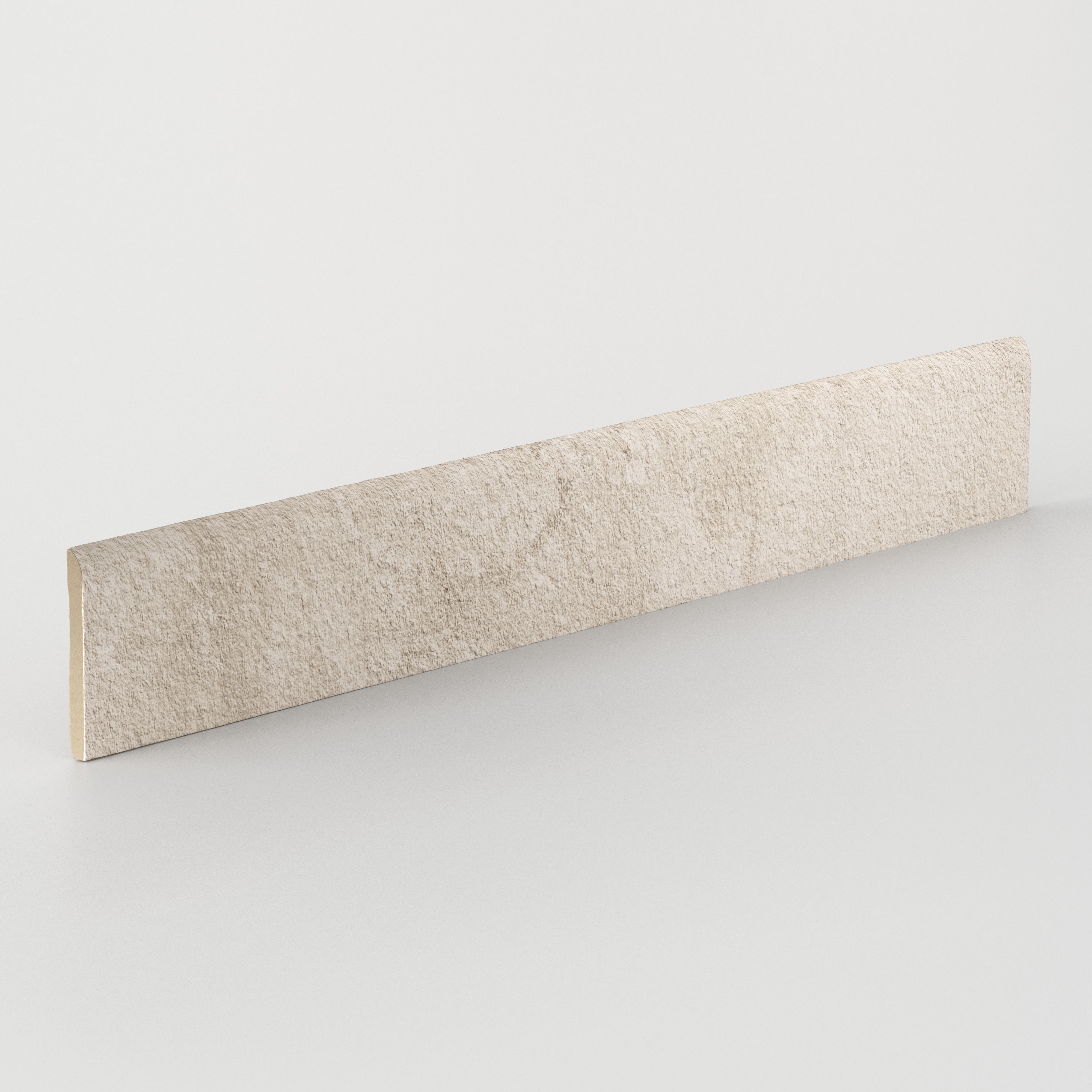 Vesper 3x24 Matte Porcelain Bullnose Tile in Sand