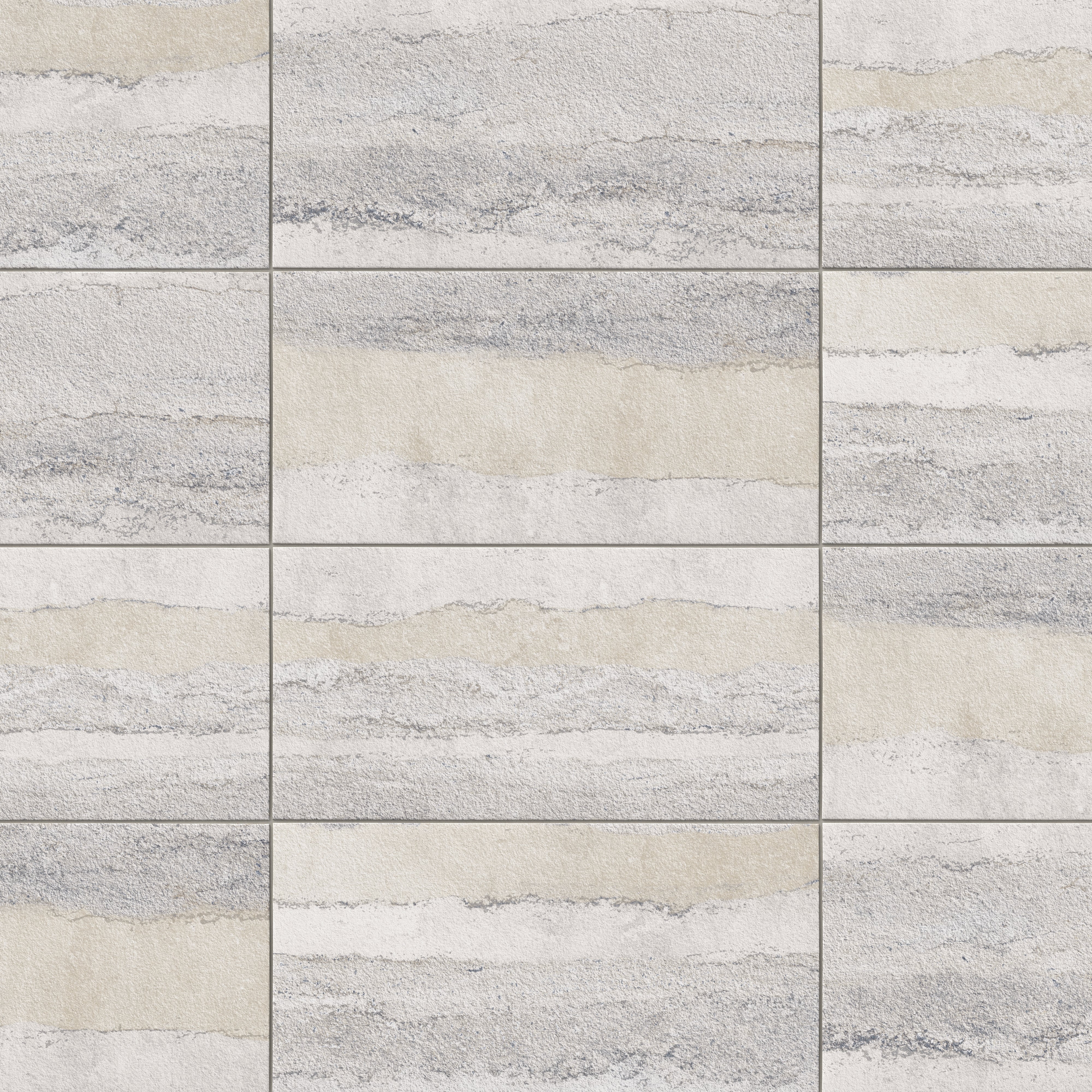 Vesper 12x24 Matte Porcelain Tile in Layered Grey