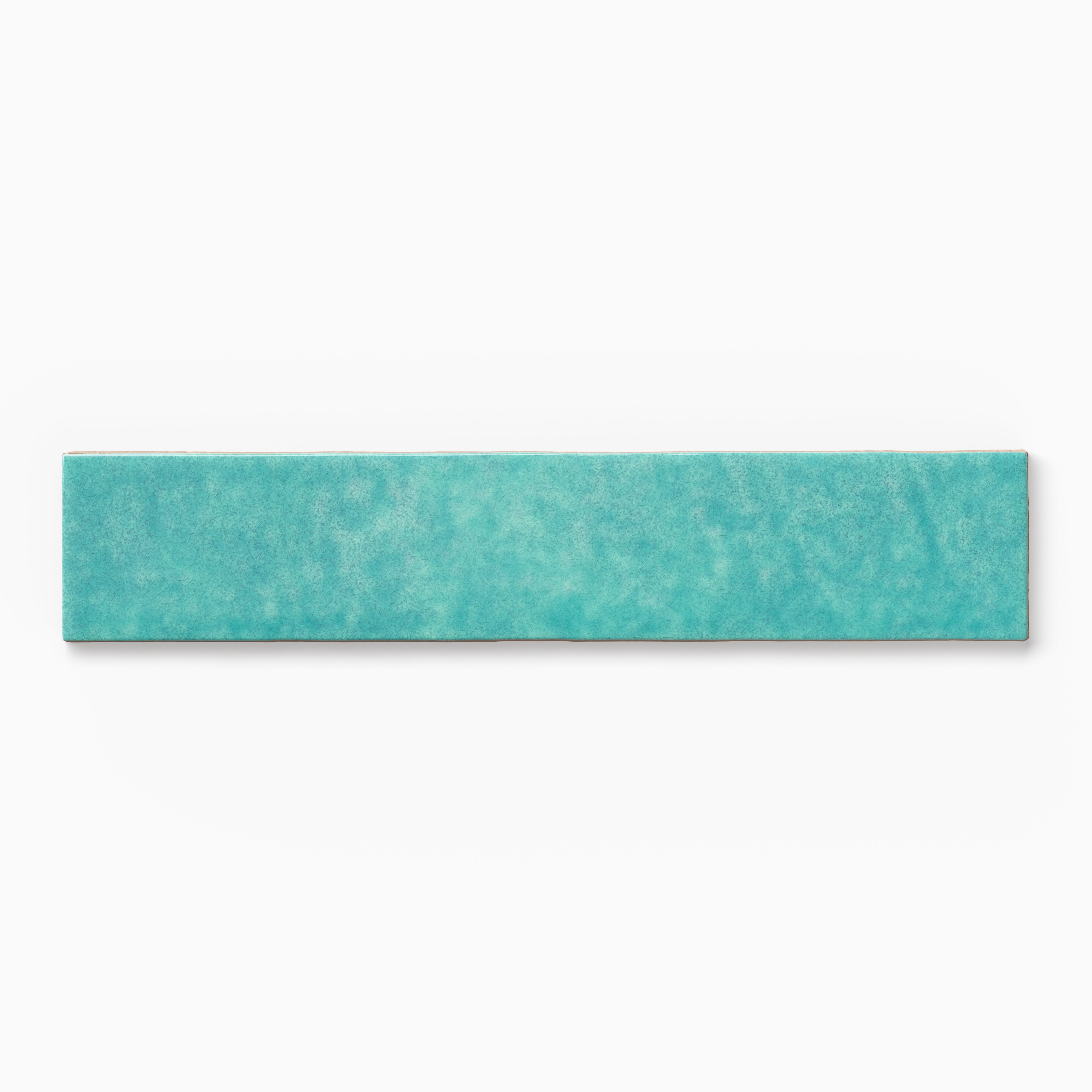 Amelia 2x13 Glossy Crackled Ceramic Tile in Aqua