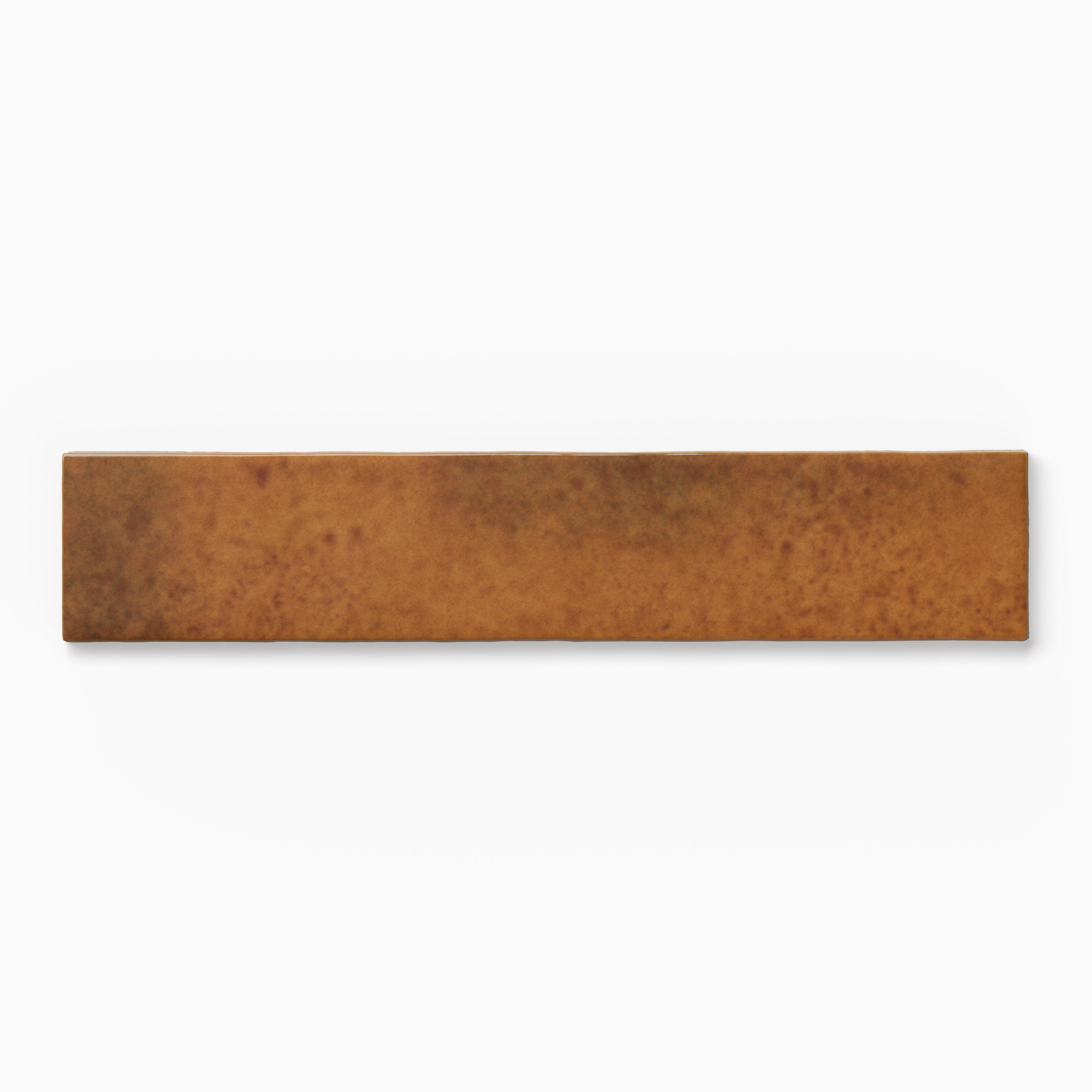 Amelia 2x13 Glossy Crackled Ceramic Tile in Turmeric