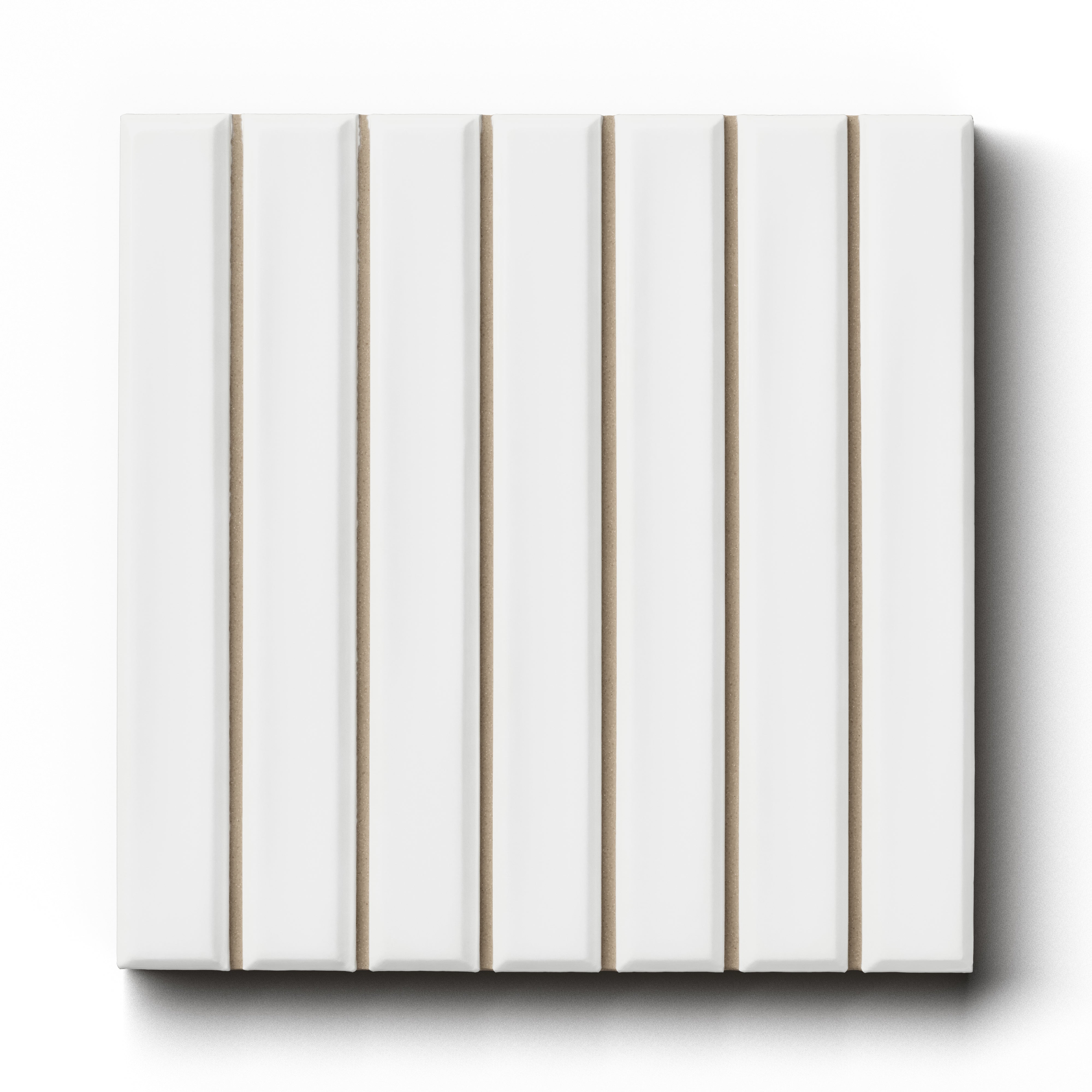 Celia 4.6x4.6 Glossy Porcelain Tile in White