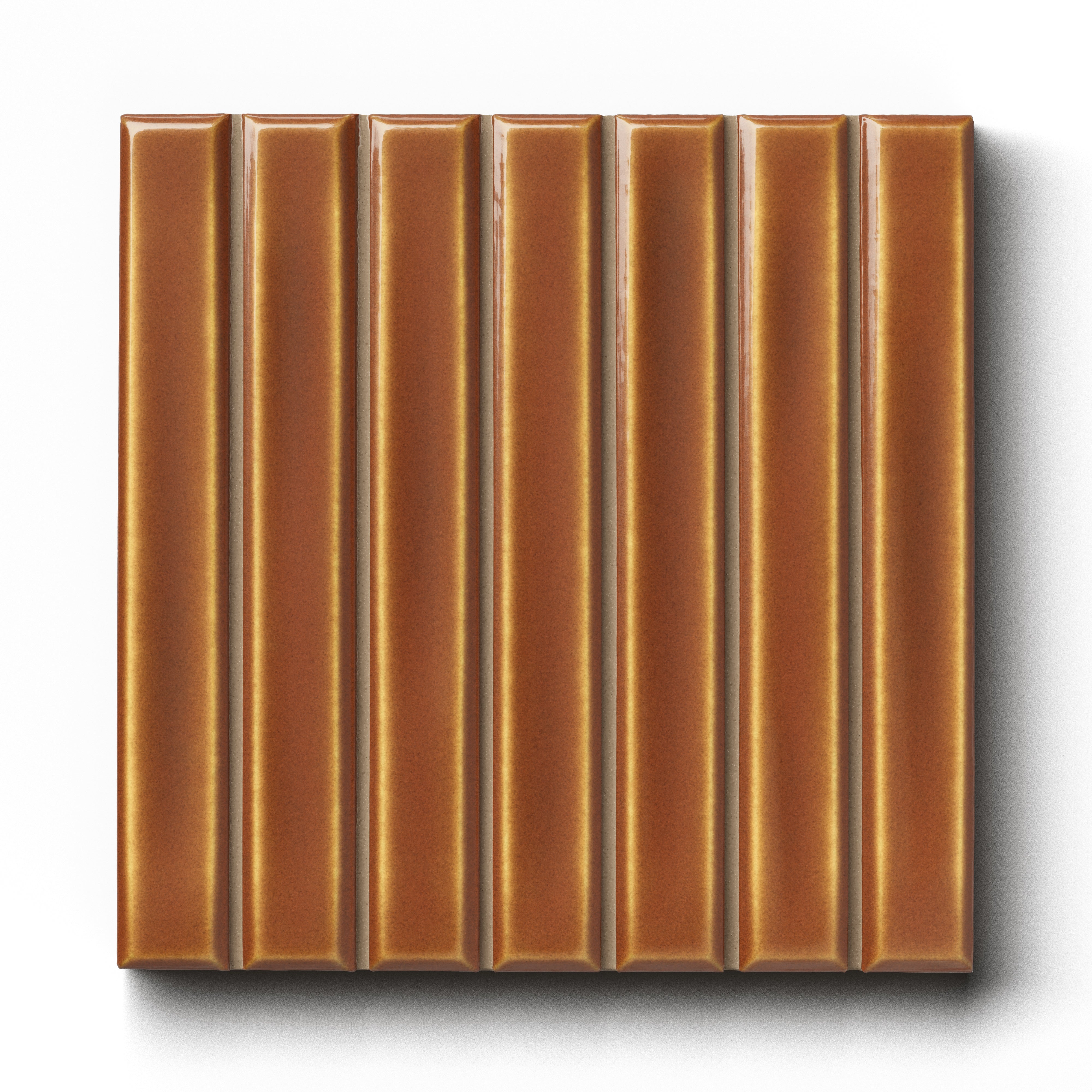 Celia 4.6x4.6 Glossy Porcelain Tile in Honey