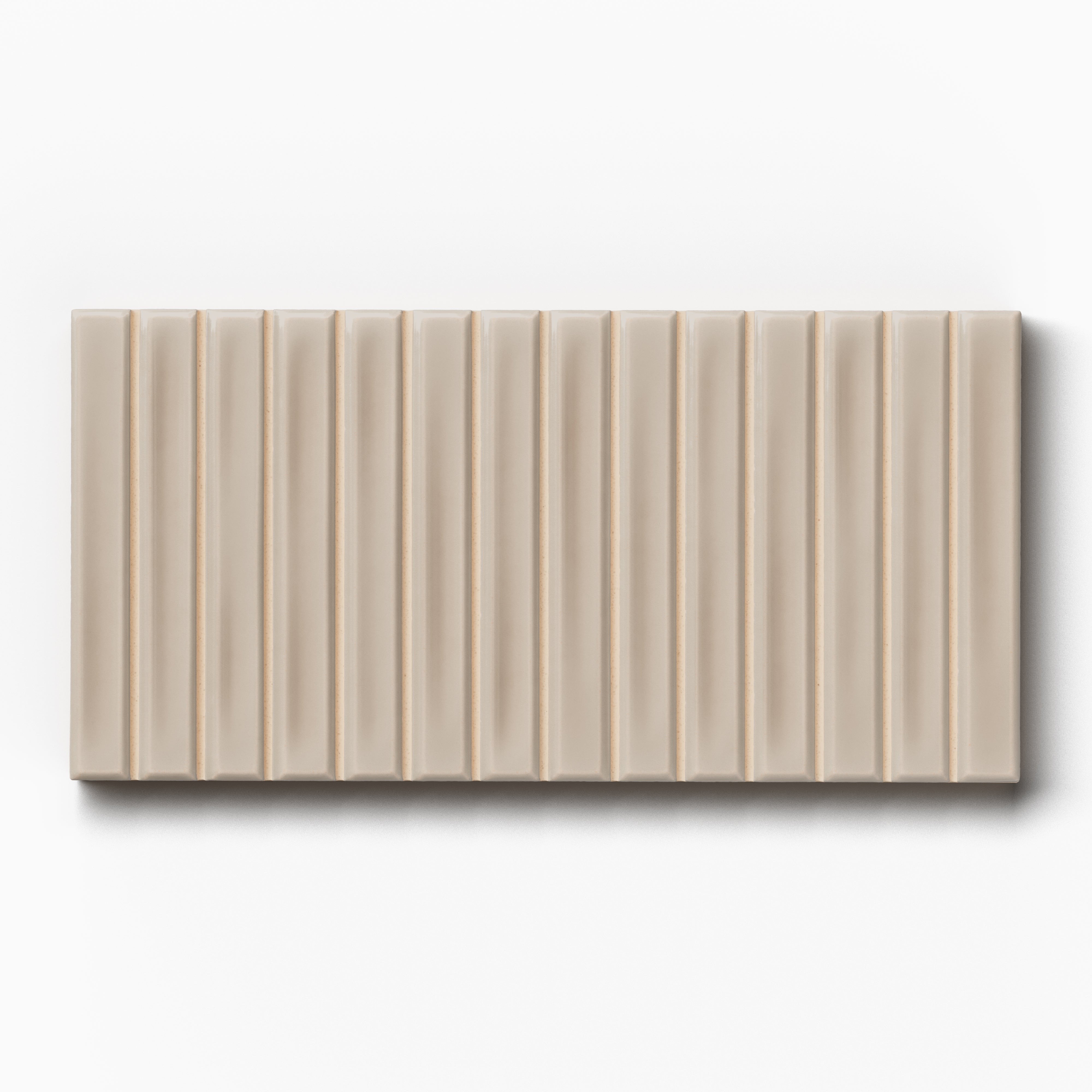 Celia 5x10 Glossy Ceramic Tile in Greige