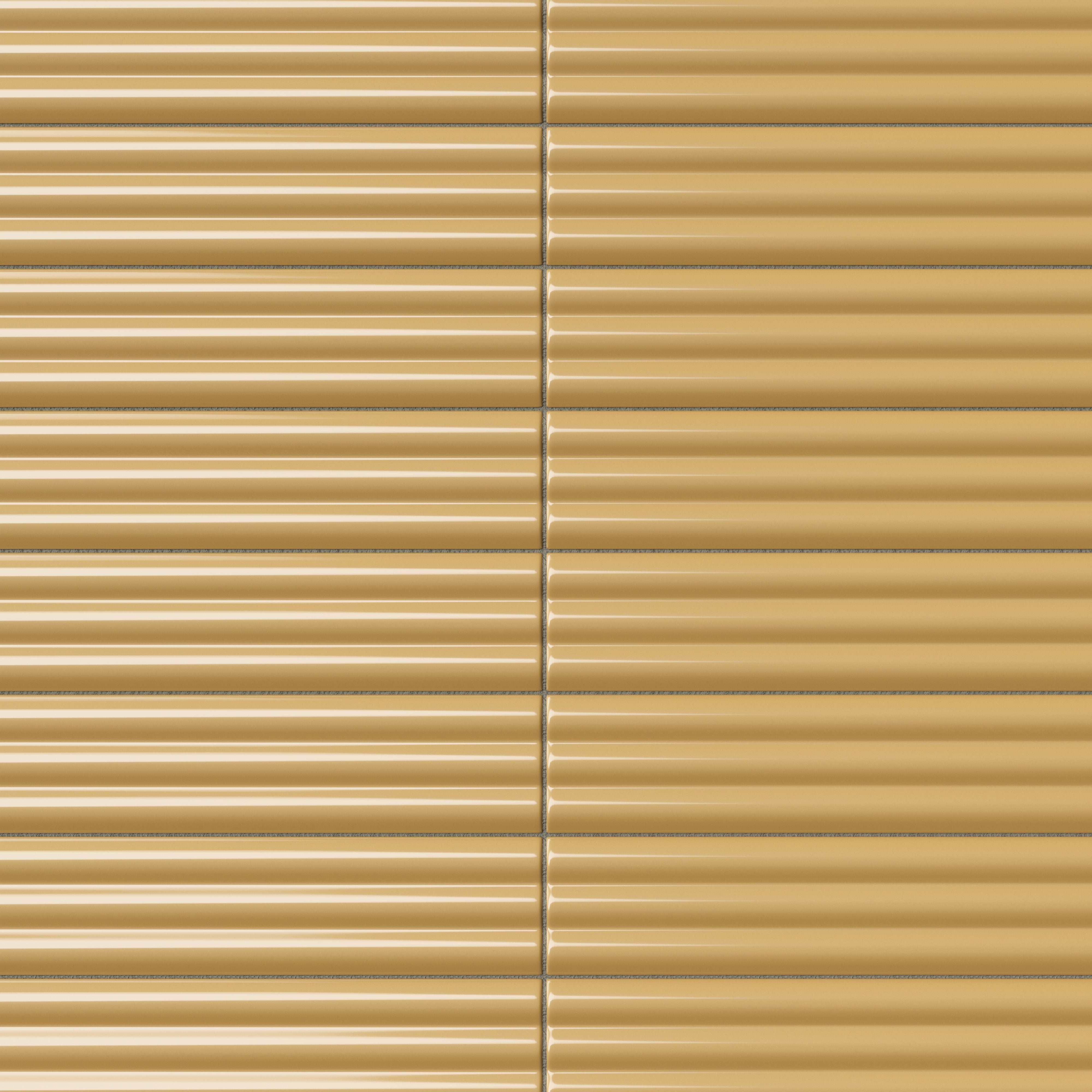 Mika 2.5x10 Glossy Ceramic Reeded Tile in Dijon