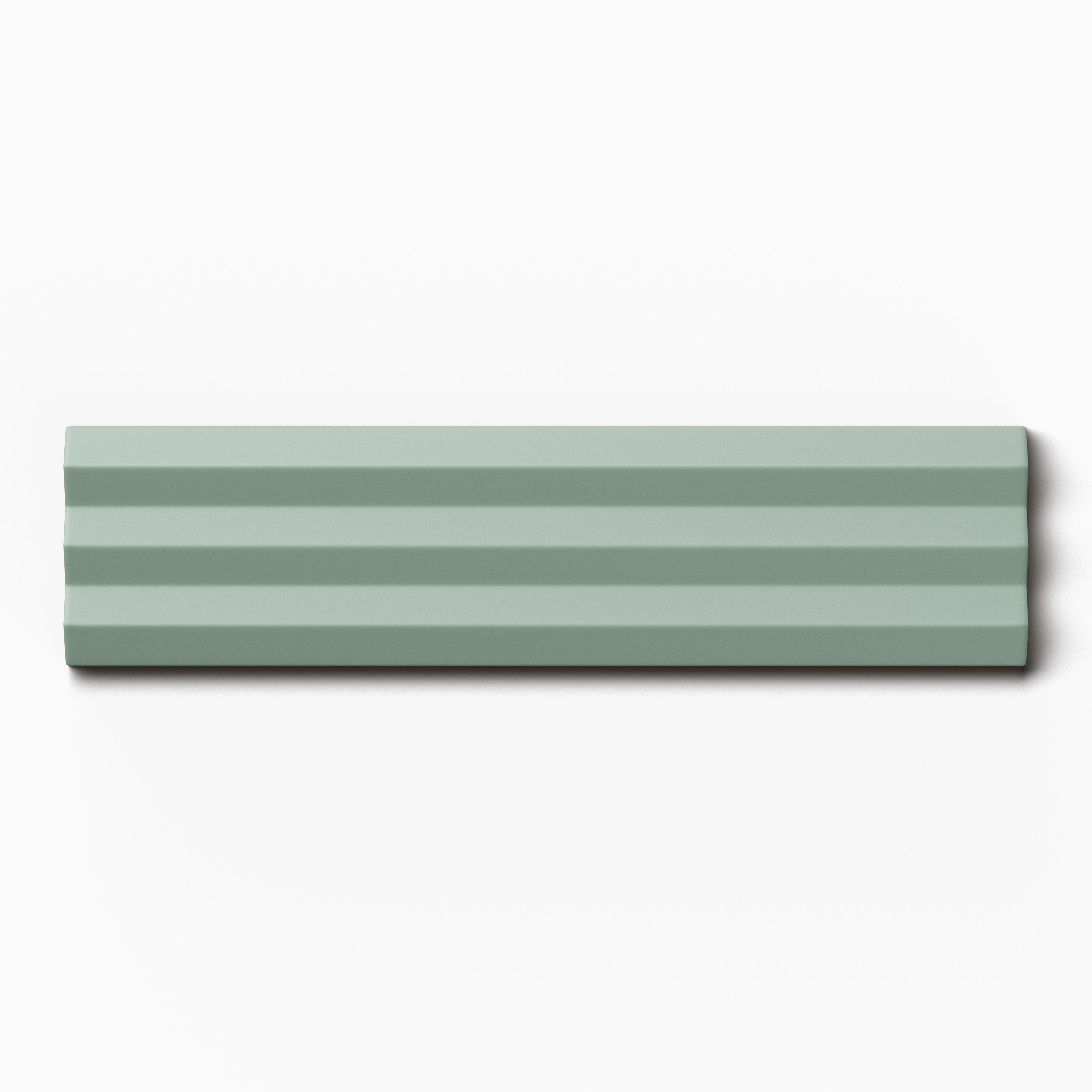 Mika 2.5x10 Matte Ceramic Beveled Tile in Sage