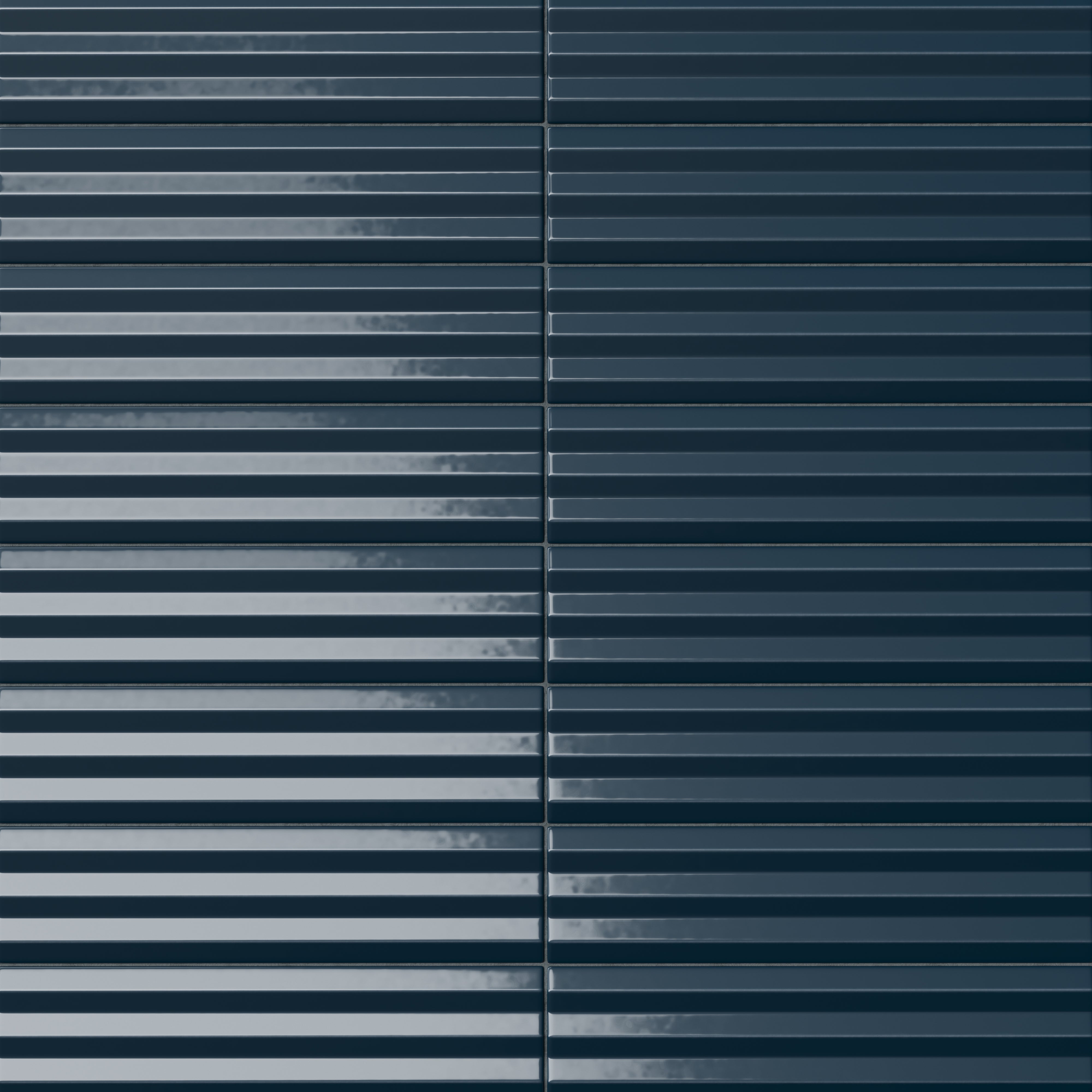Mika 2.5x10 Glossy Ceramic Beveled Tile in Midnight