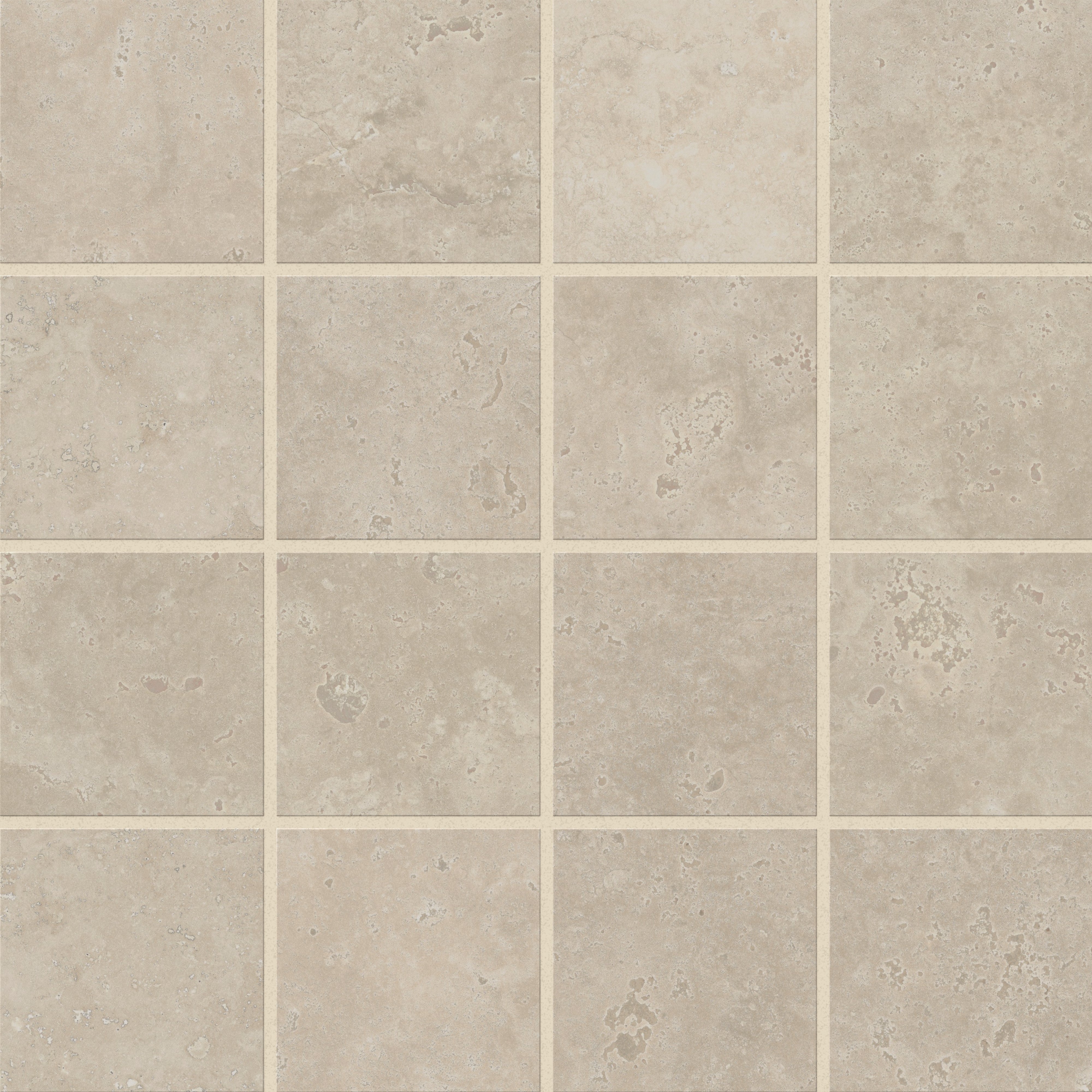 Leona 4 x 4 Polished Porcelain Mosaic Tile in Marfil