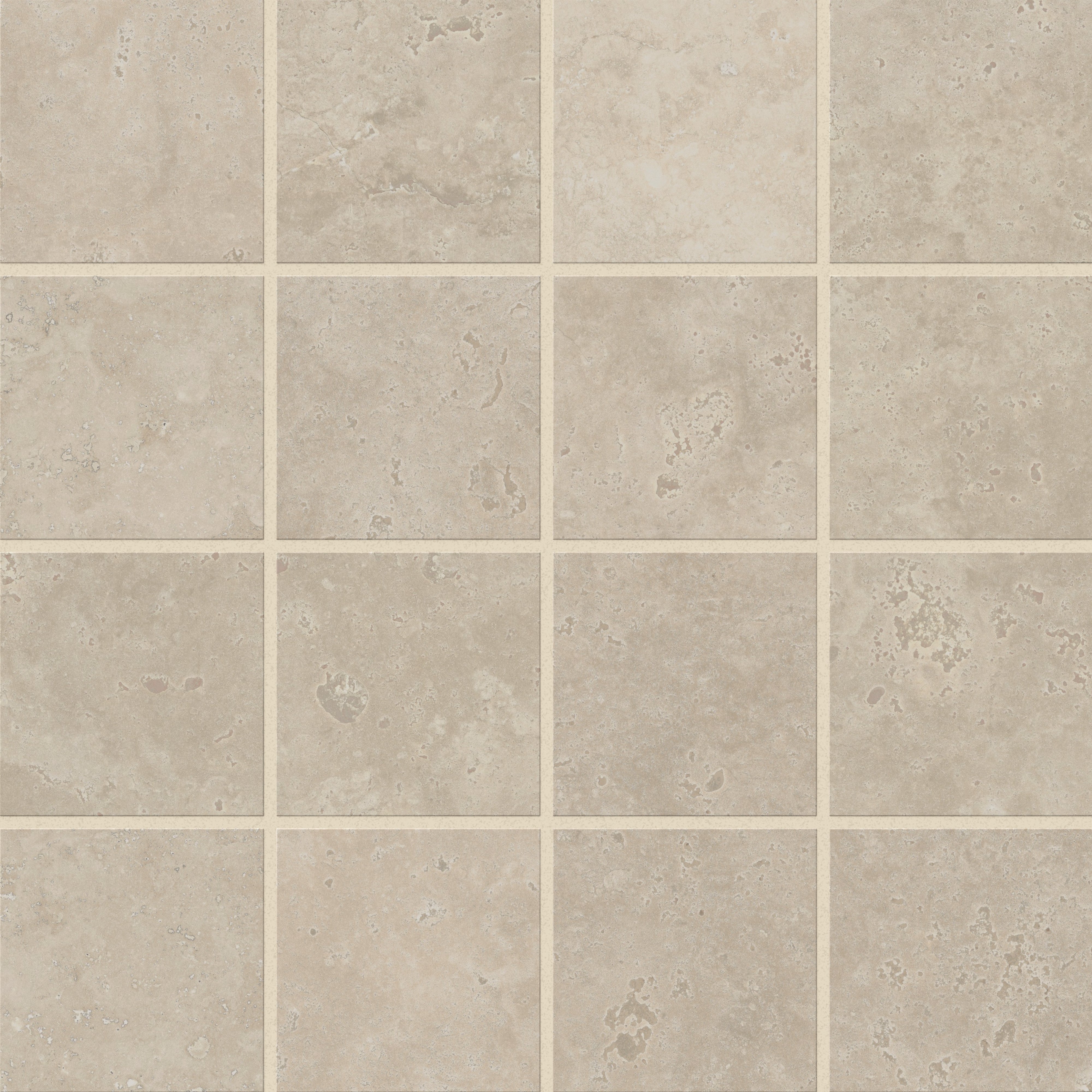 Leona 4 x 4 Matte Porcelain Mosaic Tile in Marfil