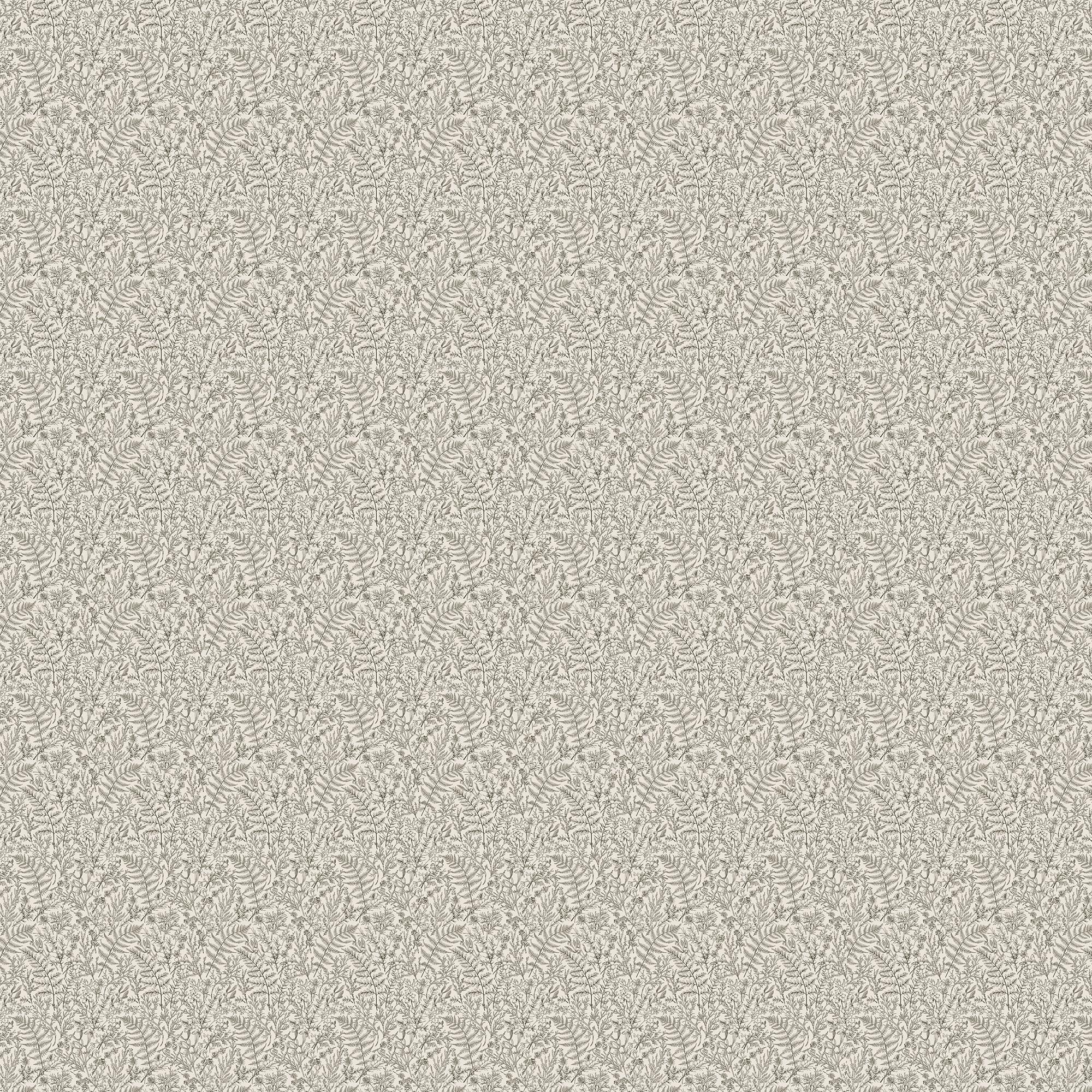 Strafford Wallpaper in Olive II featuring a soft creamy base layered with delicate olive green botanical motifs in a hand-sketched style, creating a subtle nature-inspired texture with gentle visual depth, sized 52" x 132".