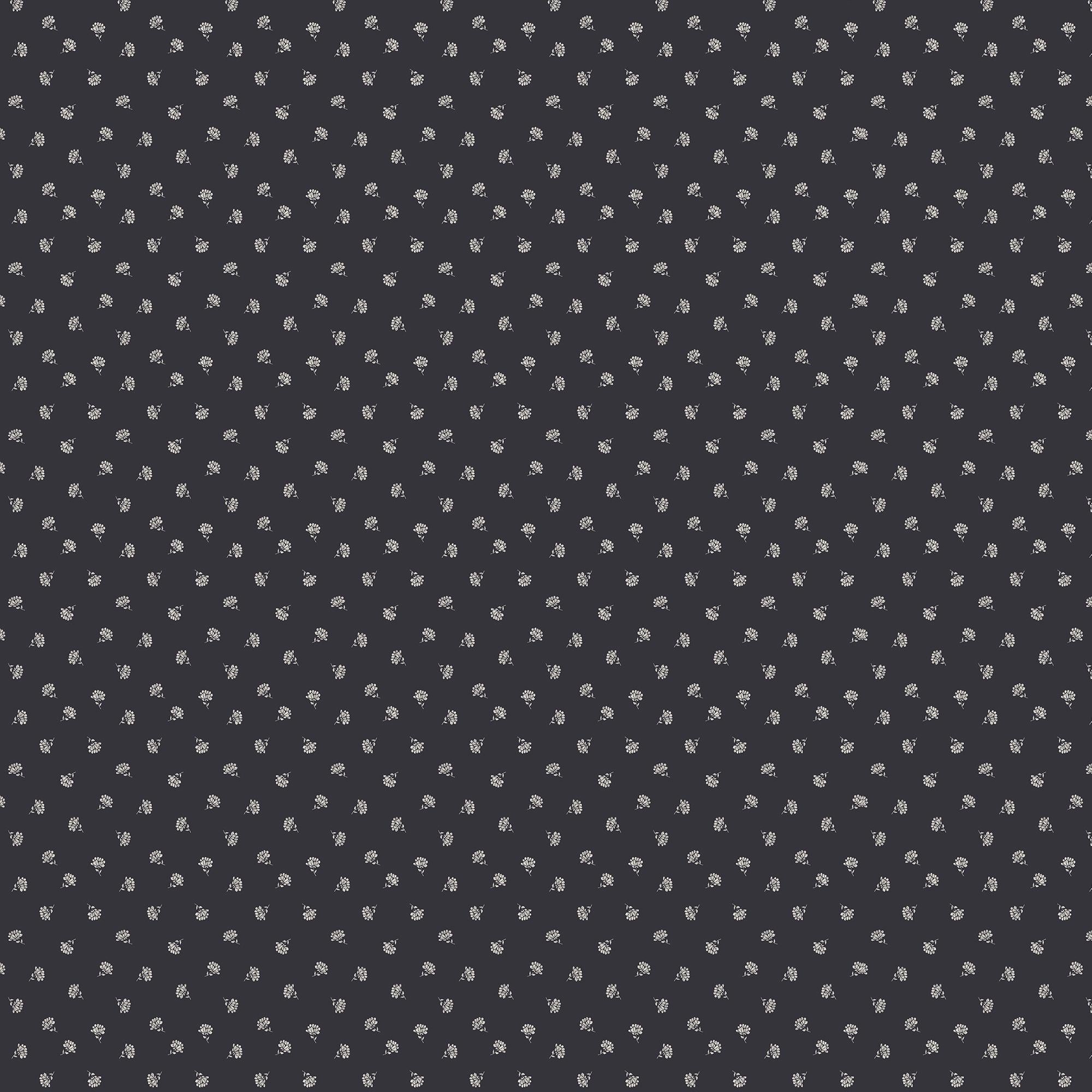 Florette Wallpaper in Black I, 52" x 132"