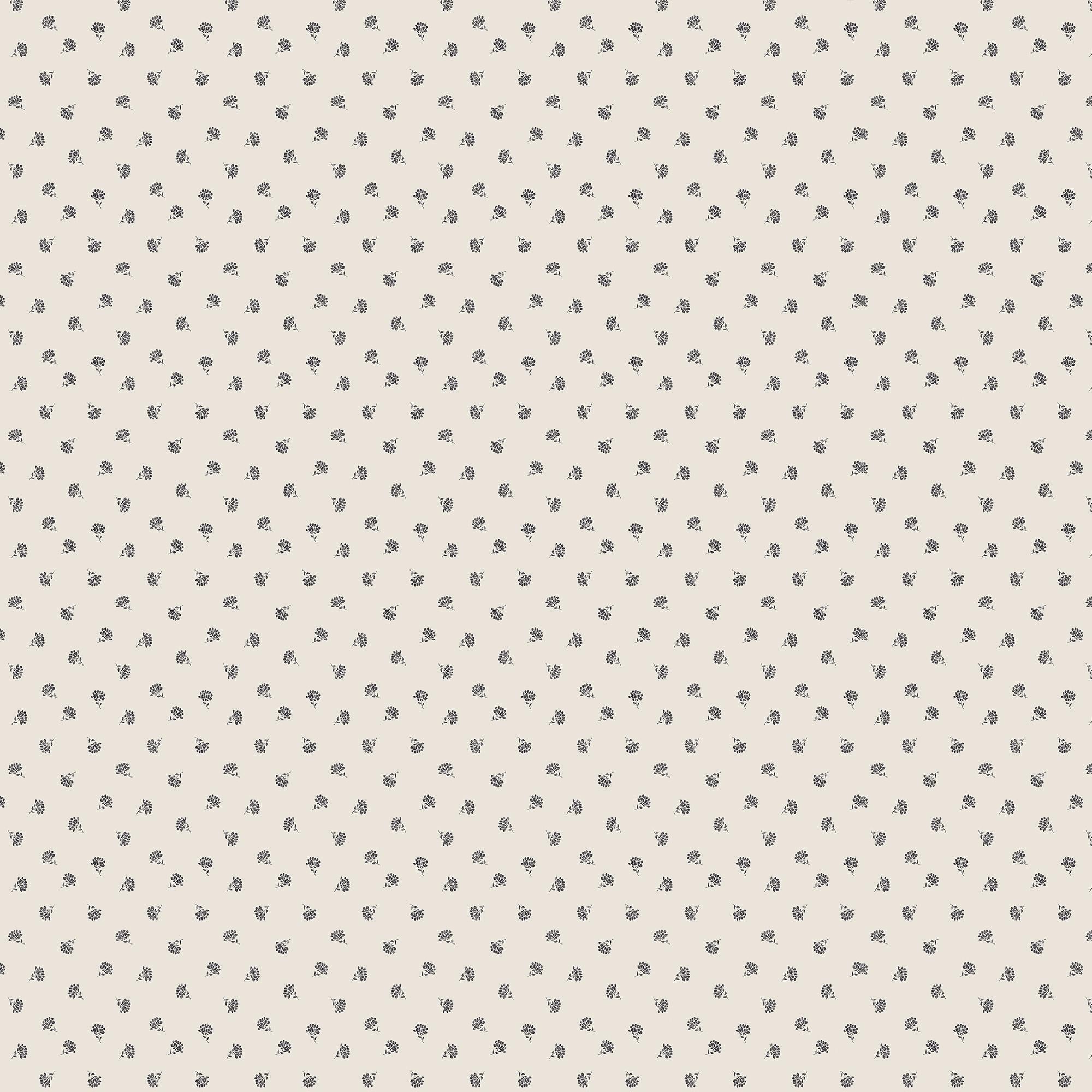 Florette Wallpaper in Black II, 52" x 132"