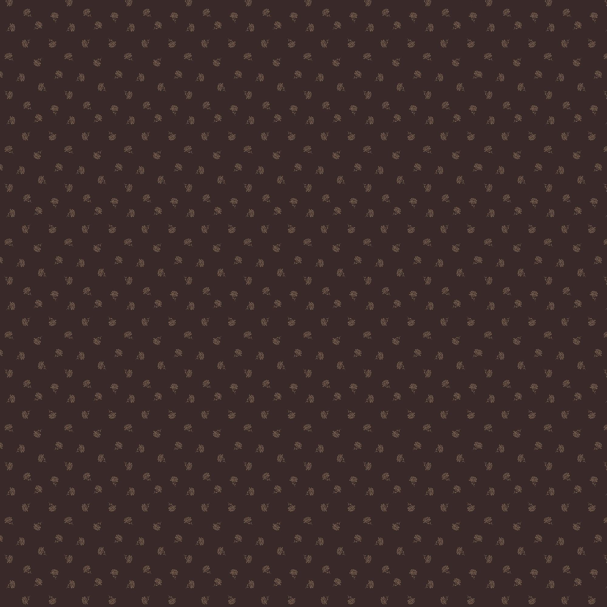 Florette Wallpaper in Black/Tan I, 52" x 132"