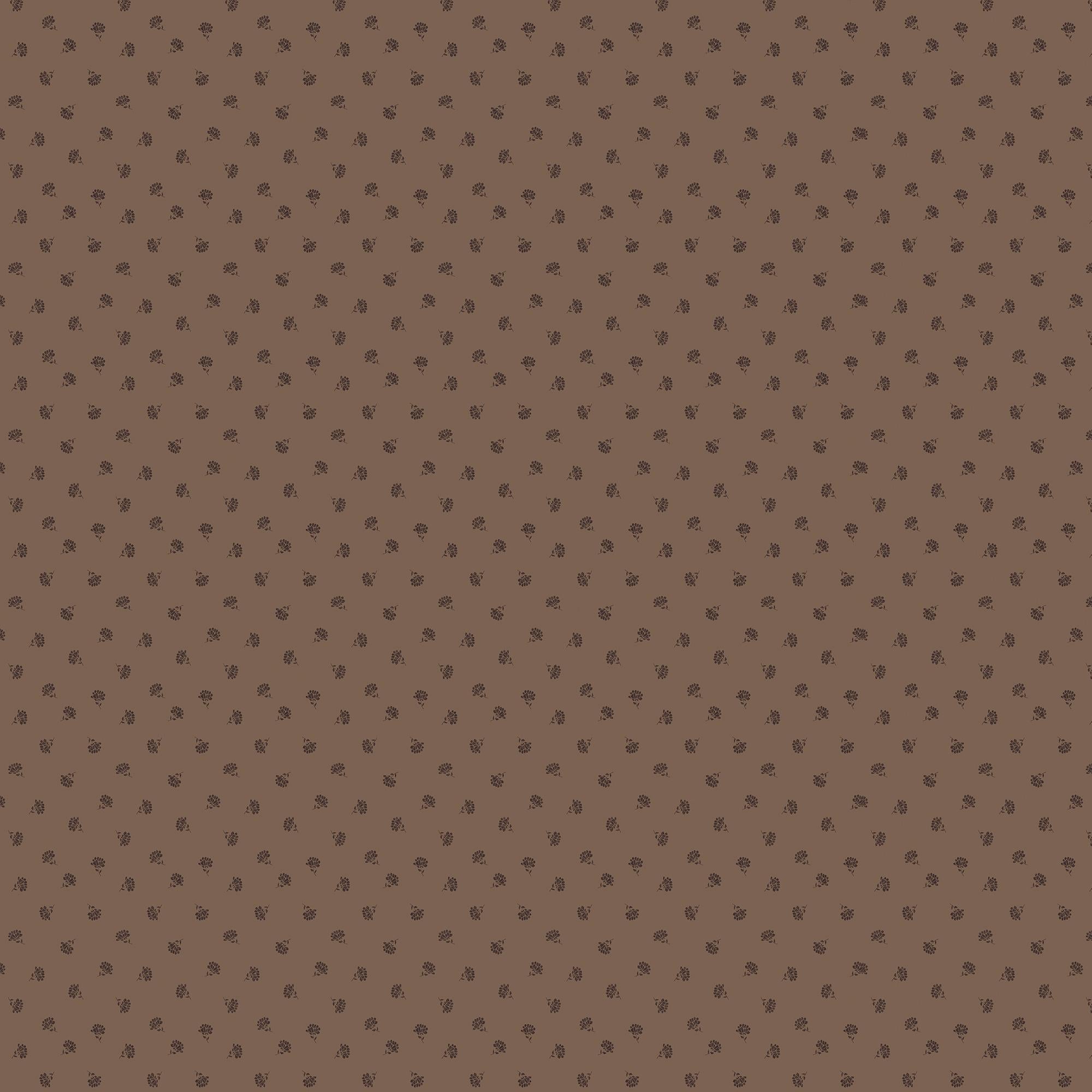 Florette Wallpaper in Black/Tan II, 52" x 132"