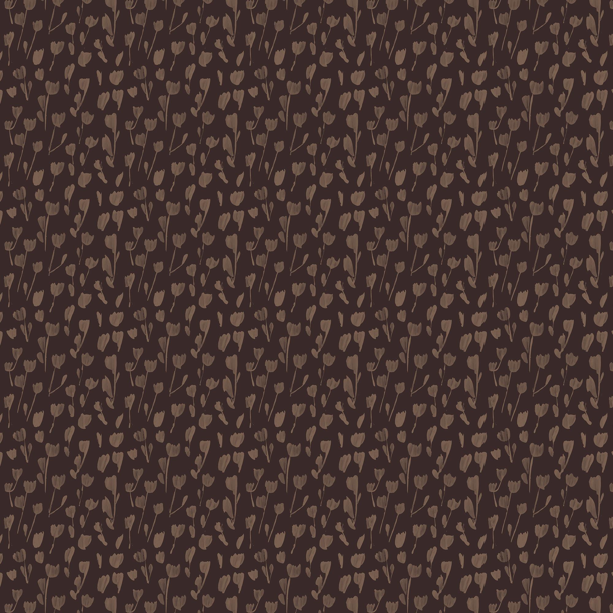 Petaline Wallpaper in Black/Tan II, 52" x 132"