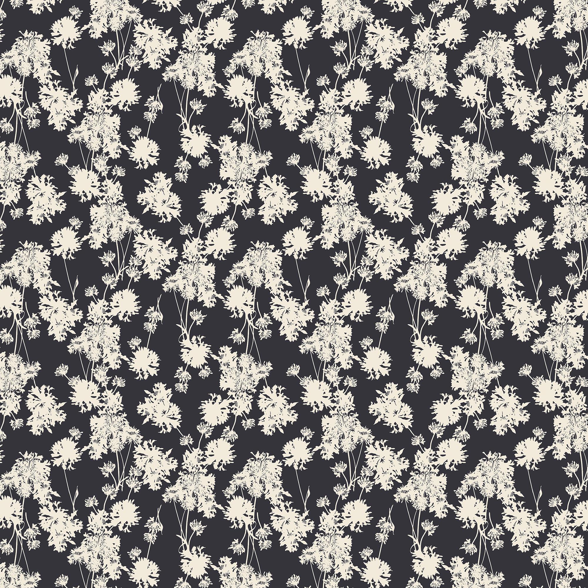 Greensward Wallpaper in Black I, 52" x 132"