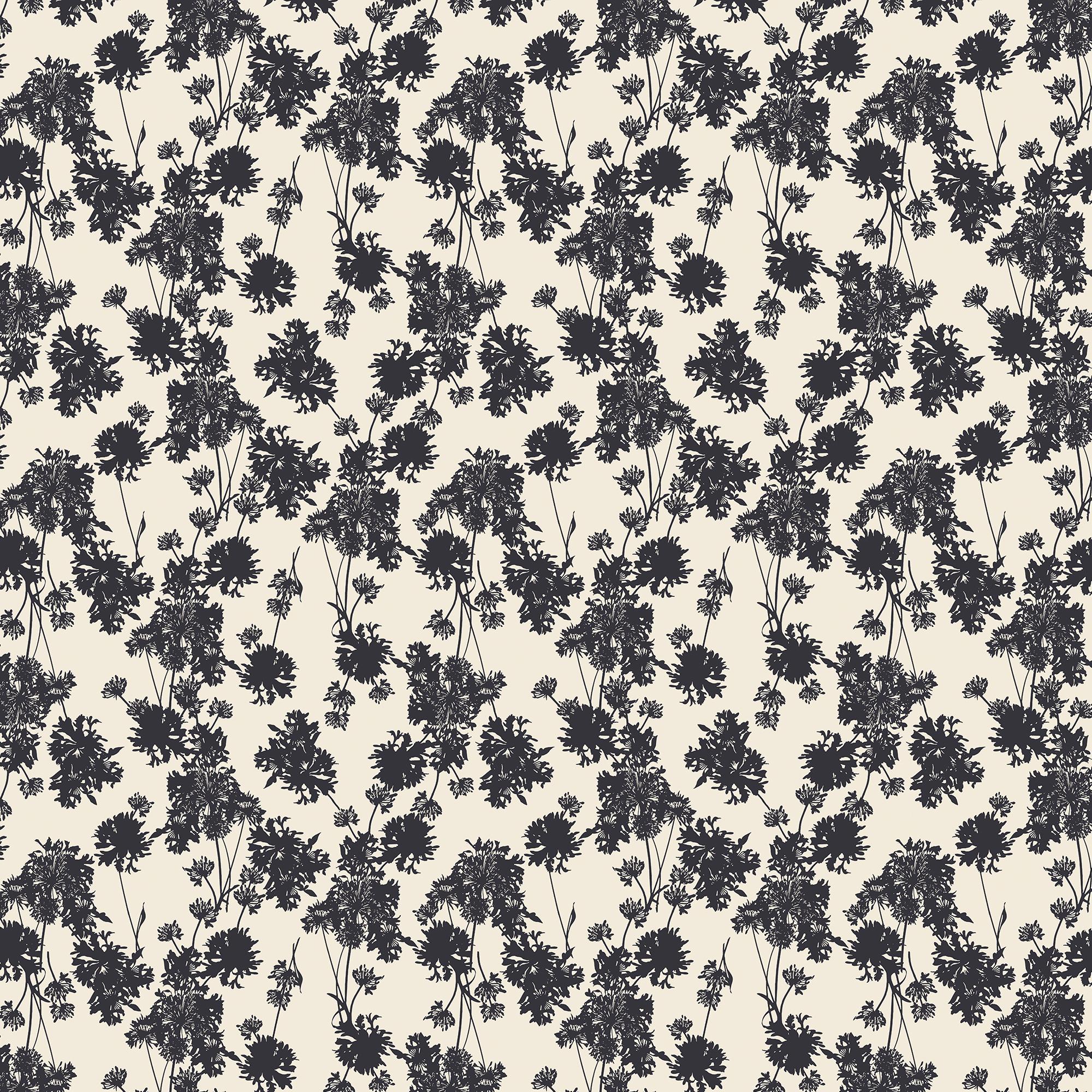 Greensward Wallpaper in Black II, 52" x 132"
