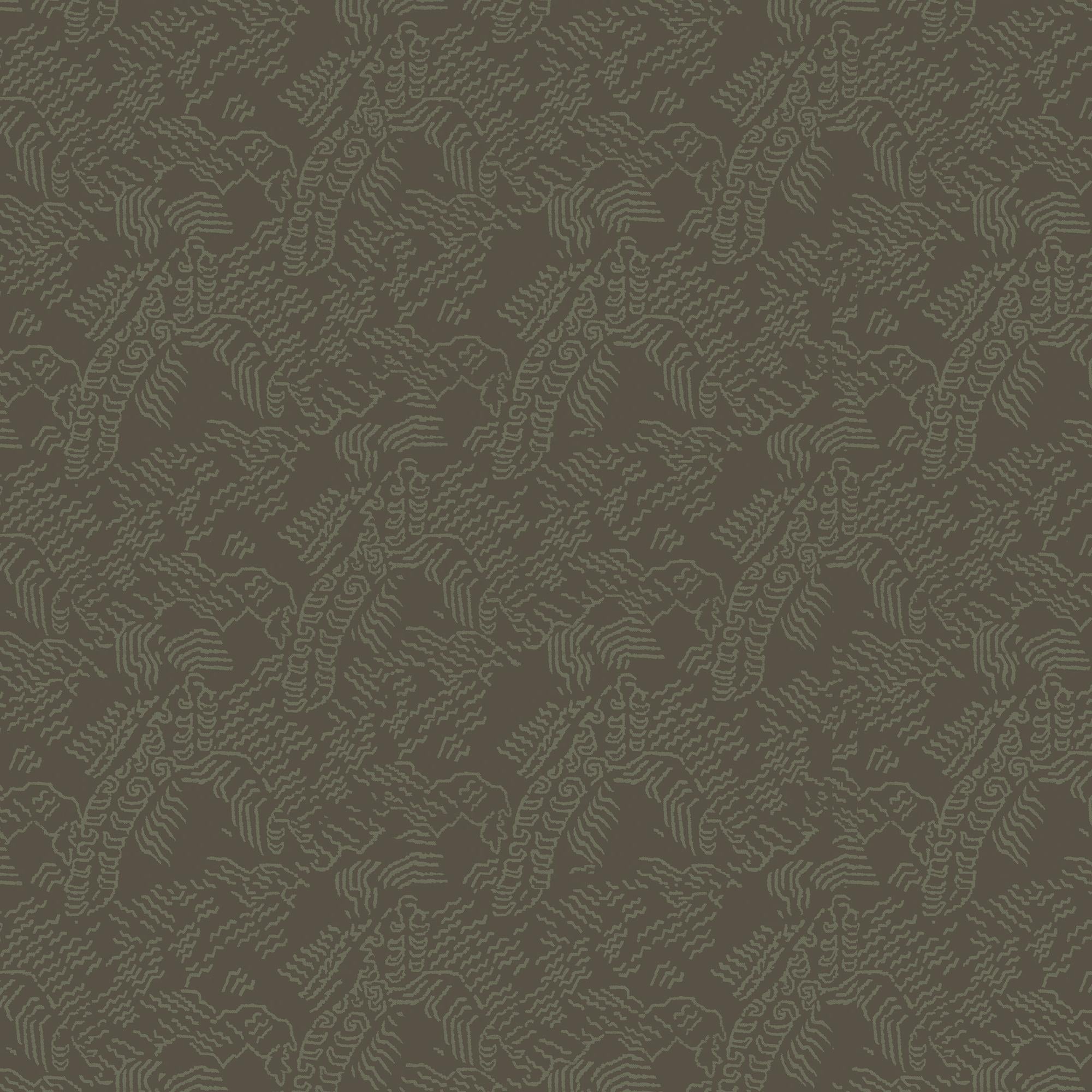 Plateau Wallpaper in Olive Night I, 52" x 132"