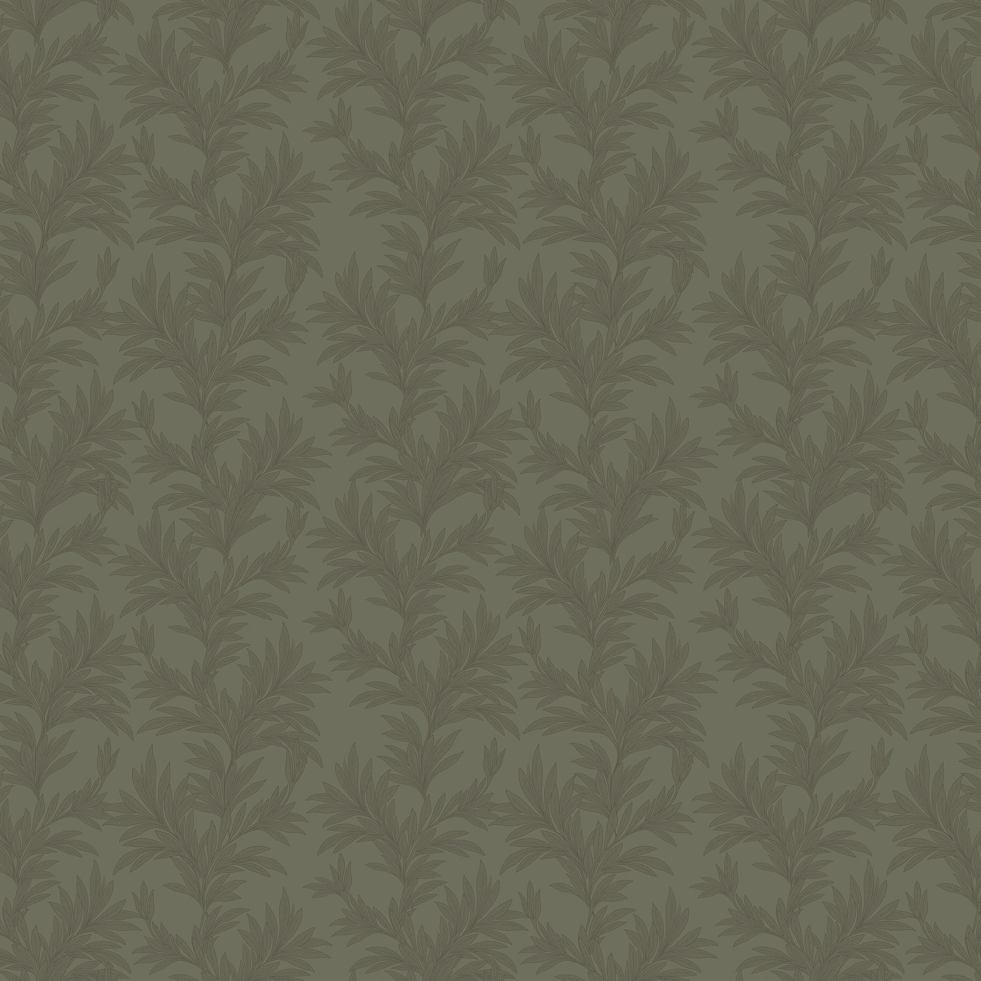 Bower Wallpaper in Olive Night II, 52" x 132"