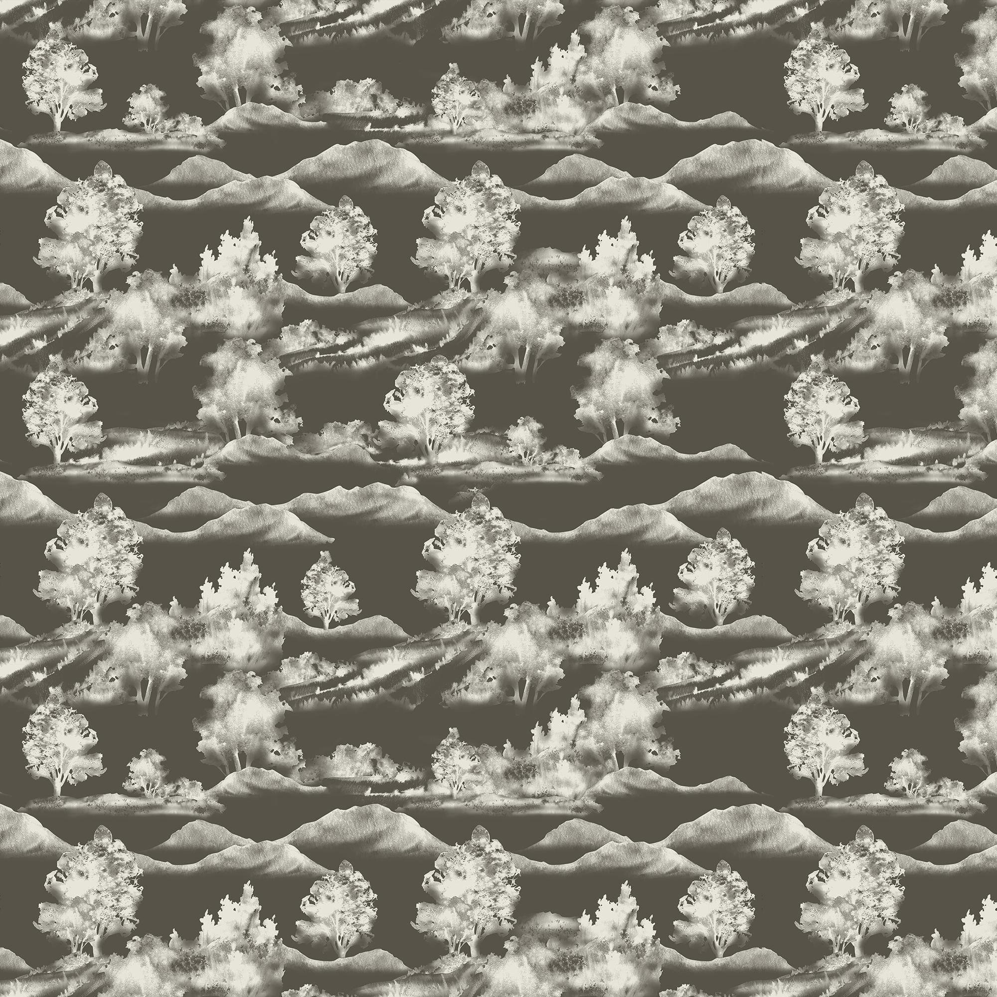 Downland Wallpaper in Olive I, 52" x 132"