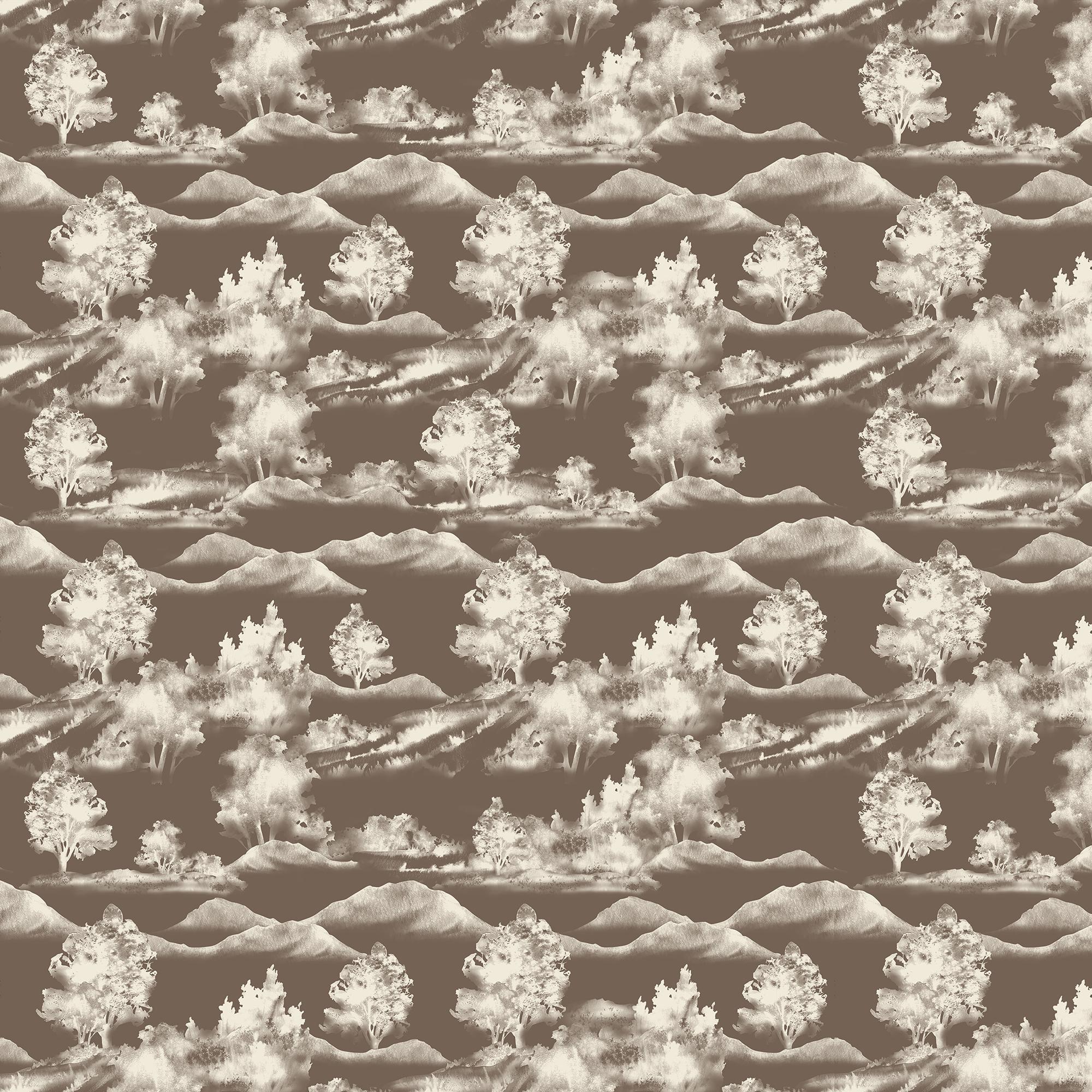 Downland Wallpaper in Taupe I, 52" x 132"