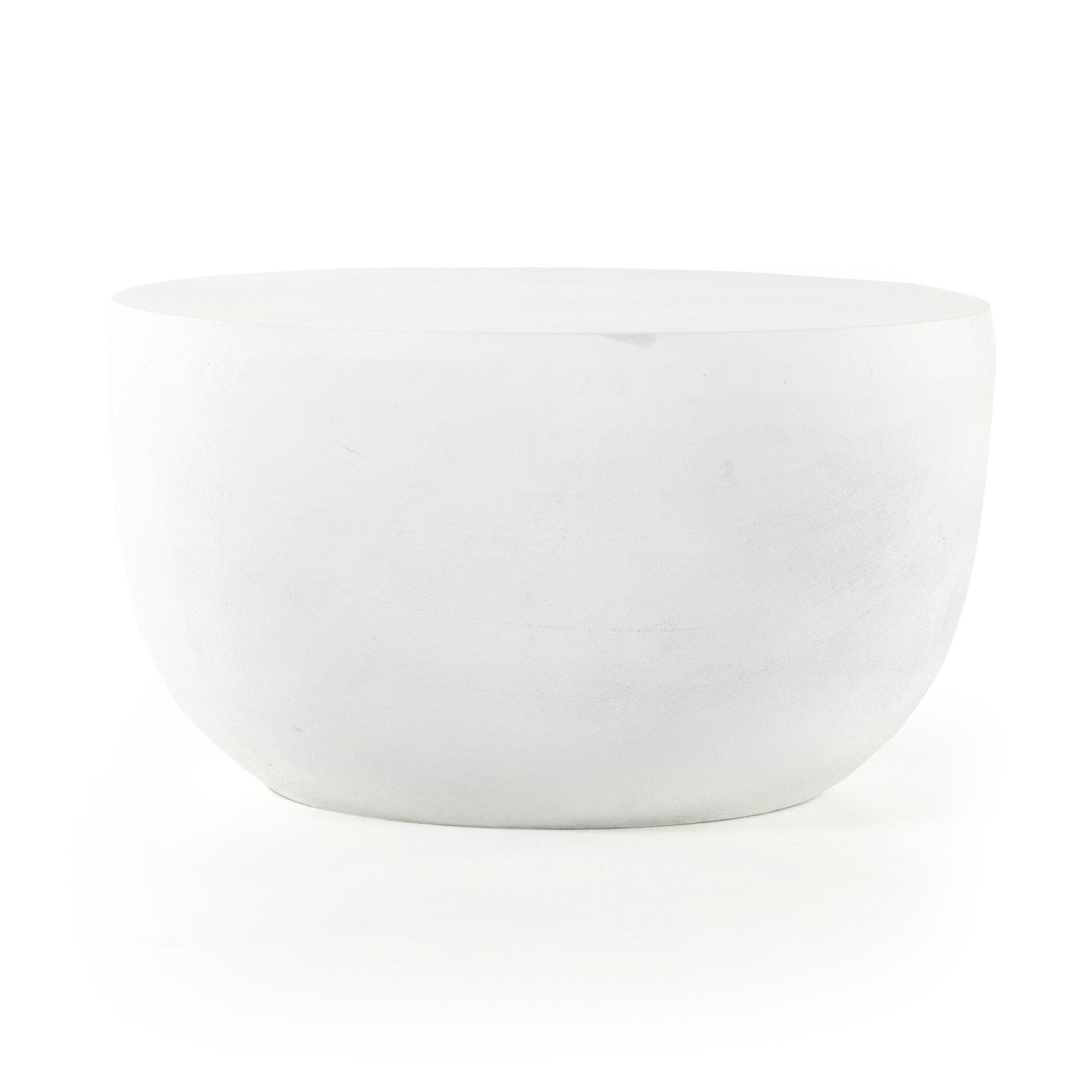 Verdanta Outdoor End Table in Matte White Cast Aluminum