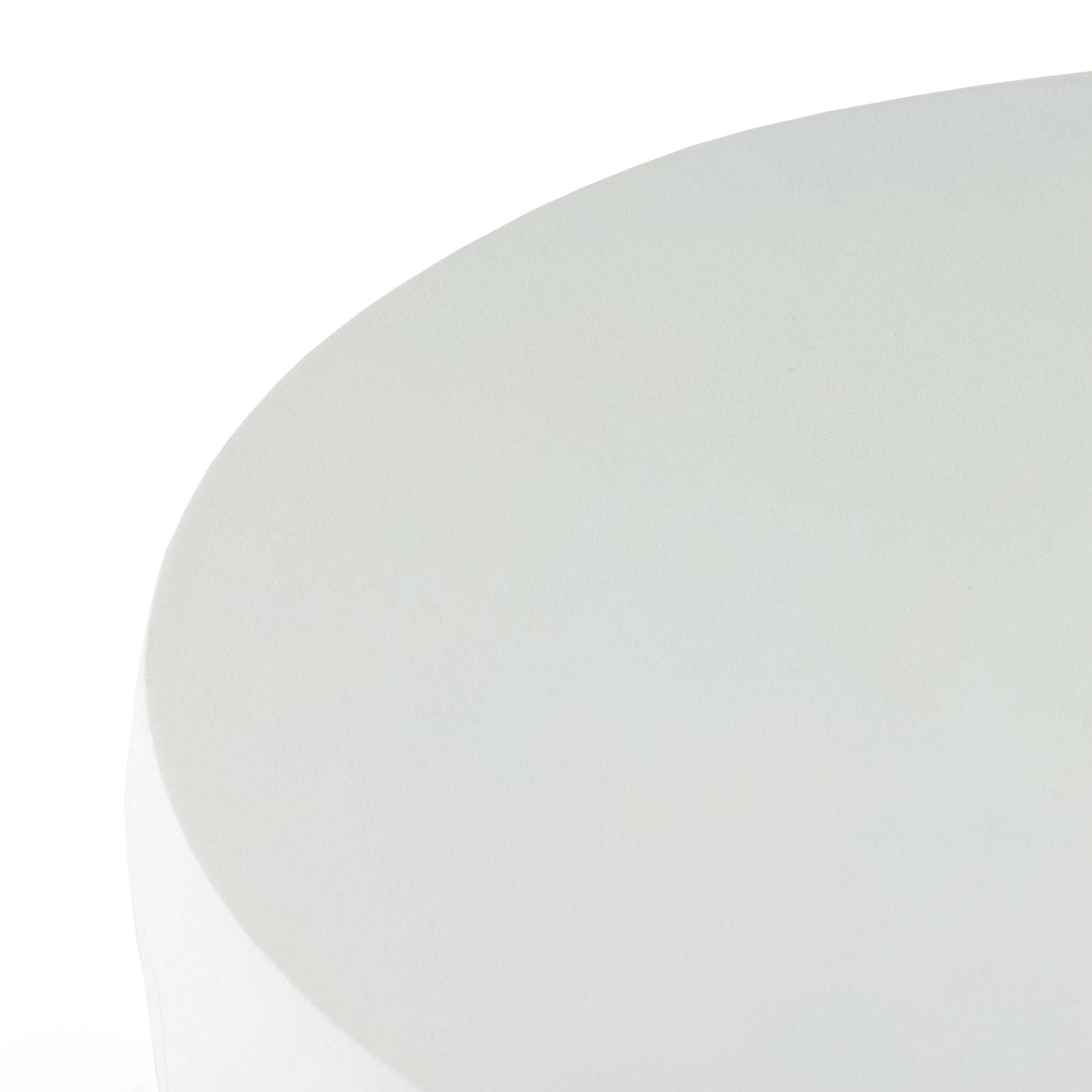 Verdanta Outdoor End Table in Matte White Cast Aluminum
