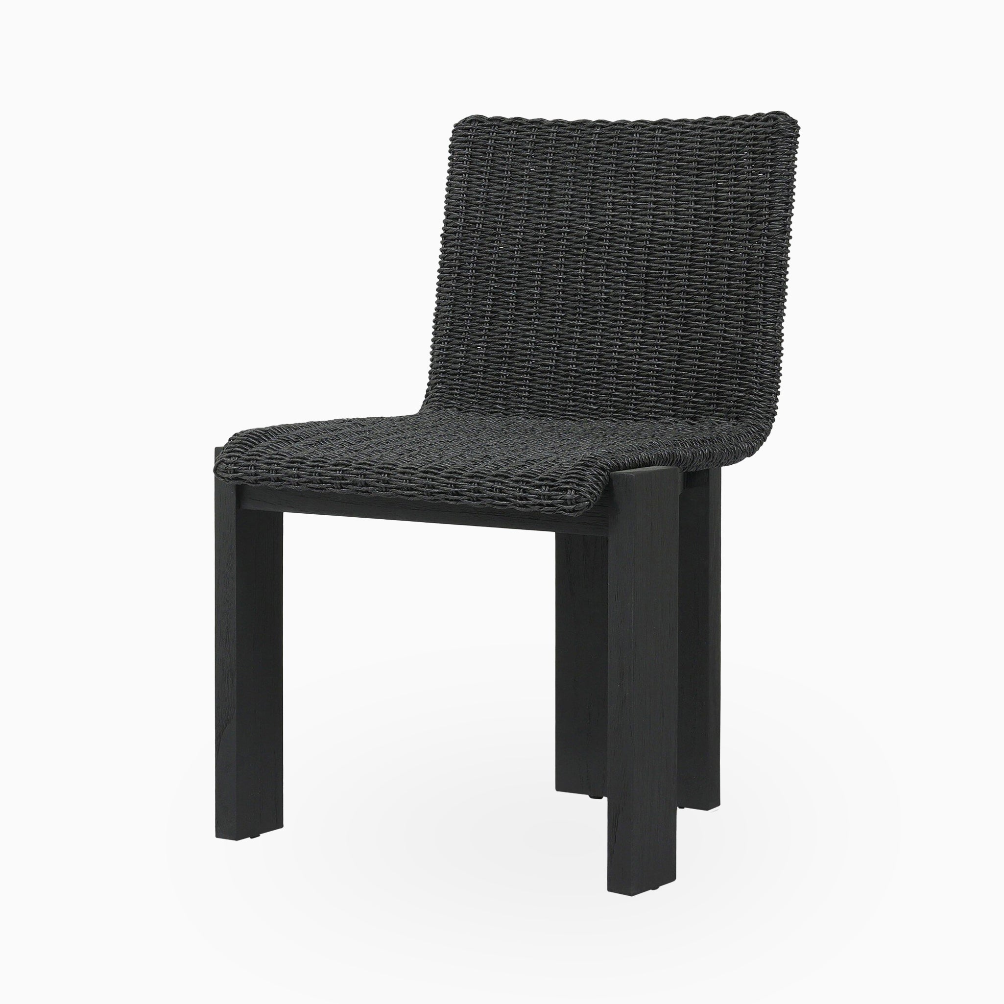 Marinell Outdoor Dining Chair in Faux Black Hyacinth
