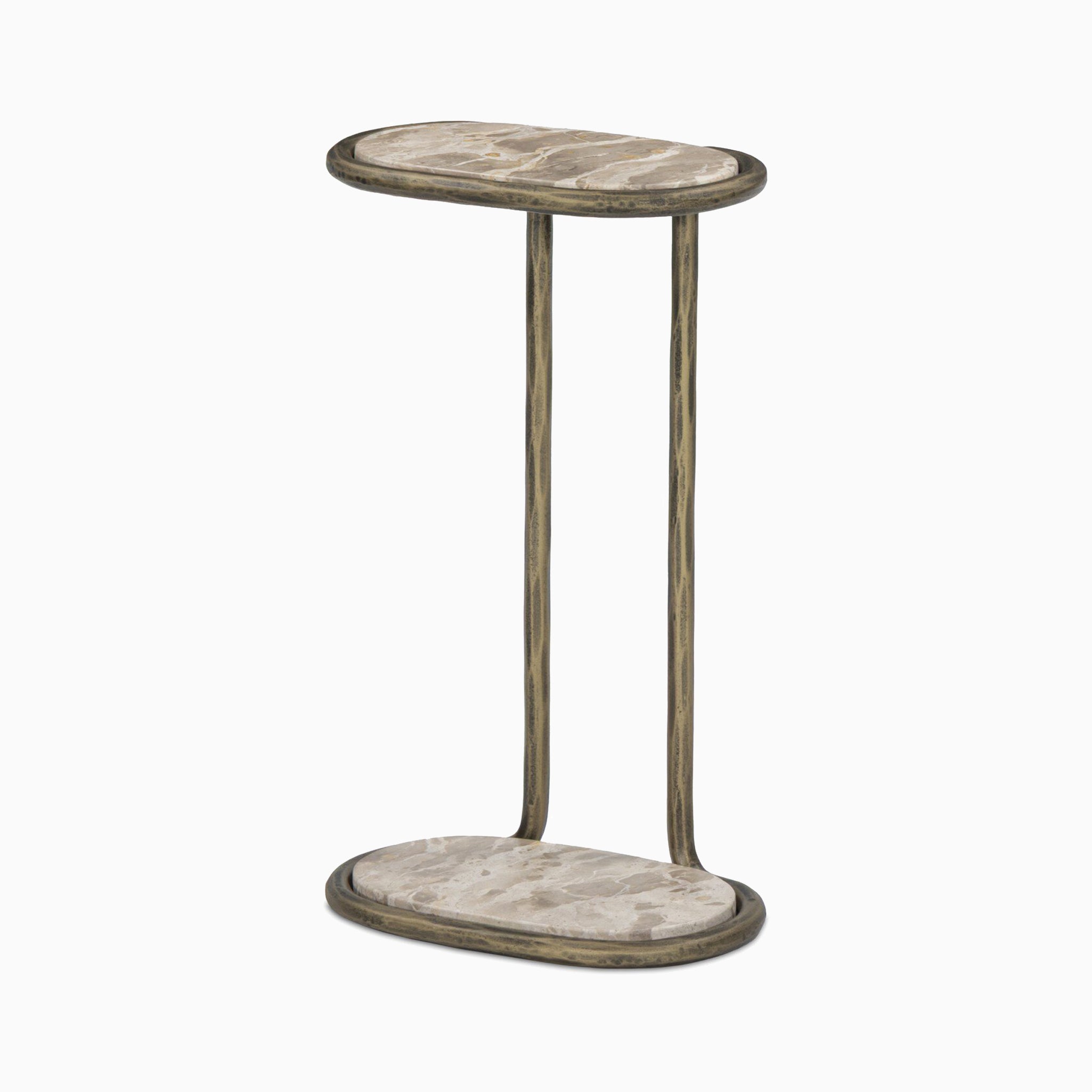 Pendleton End Table in Fossil Marble