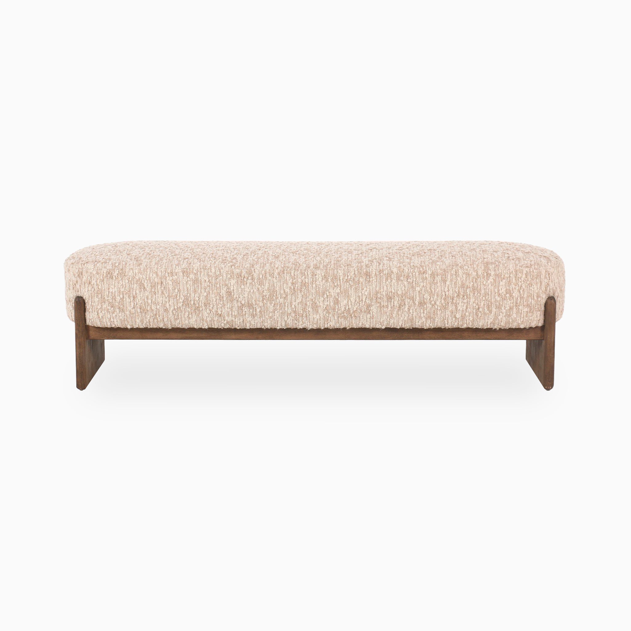 Amira Accent Bench in Solema Cream, 75.5"