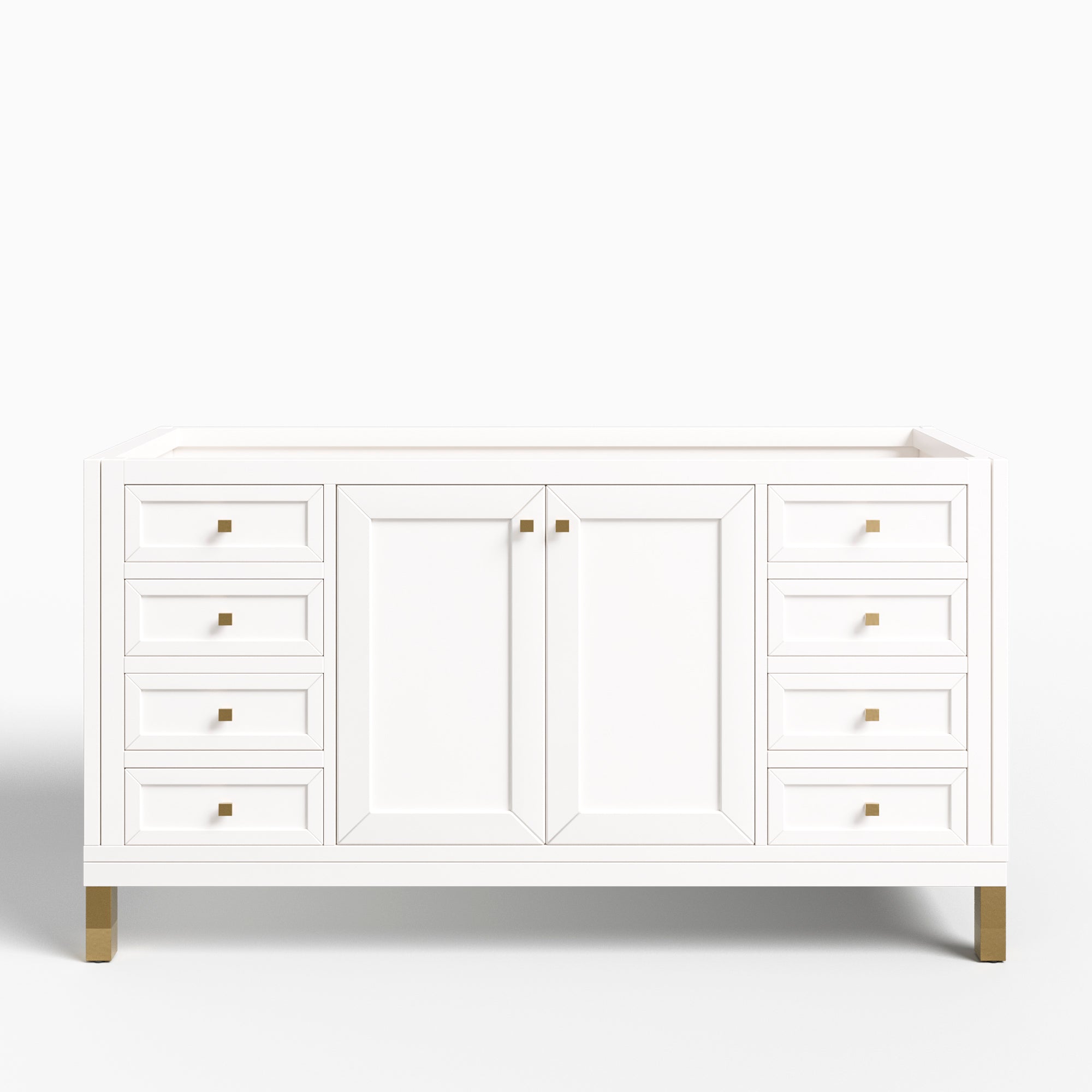 Janelle 60" Double Vanity in Glossy White