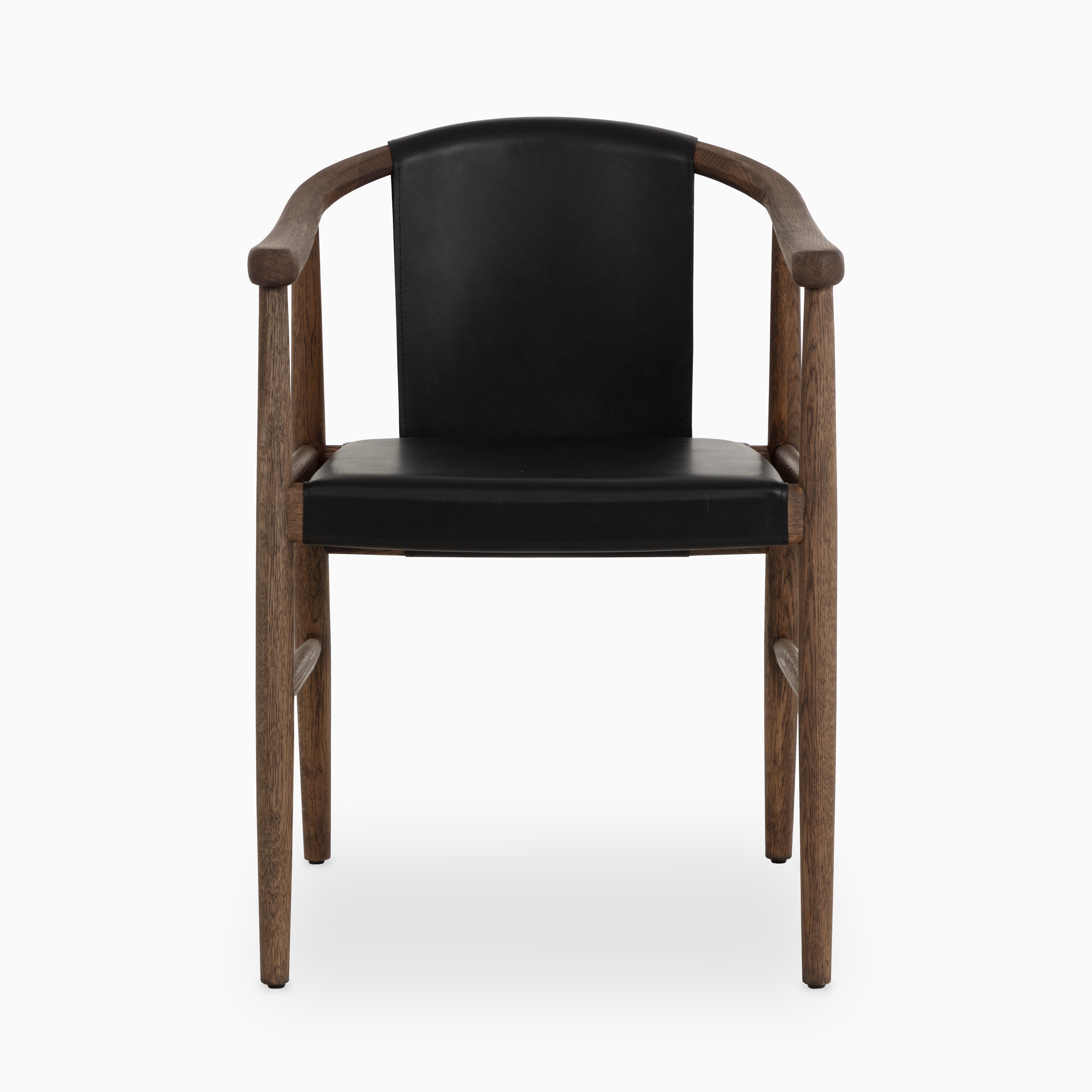 Foster Dining Chair in Onyx Leather