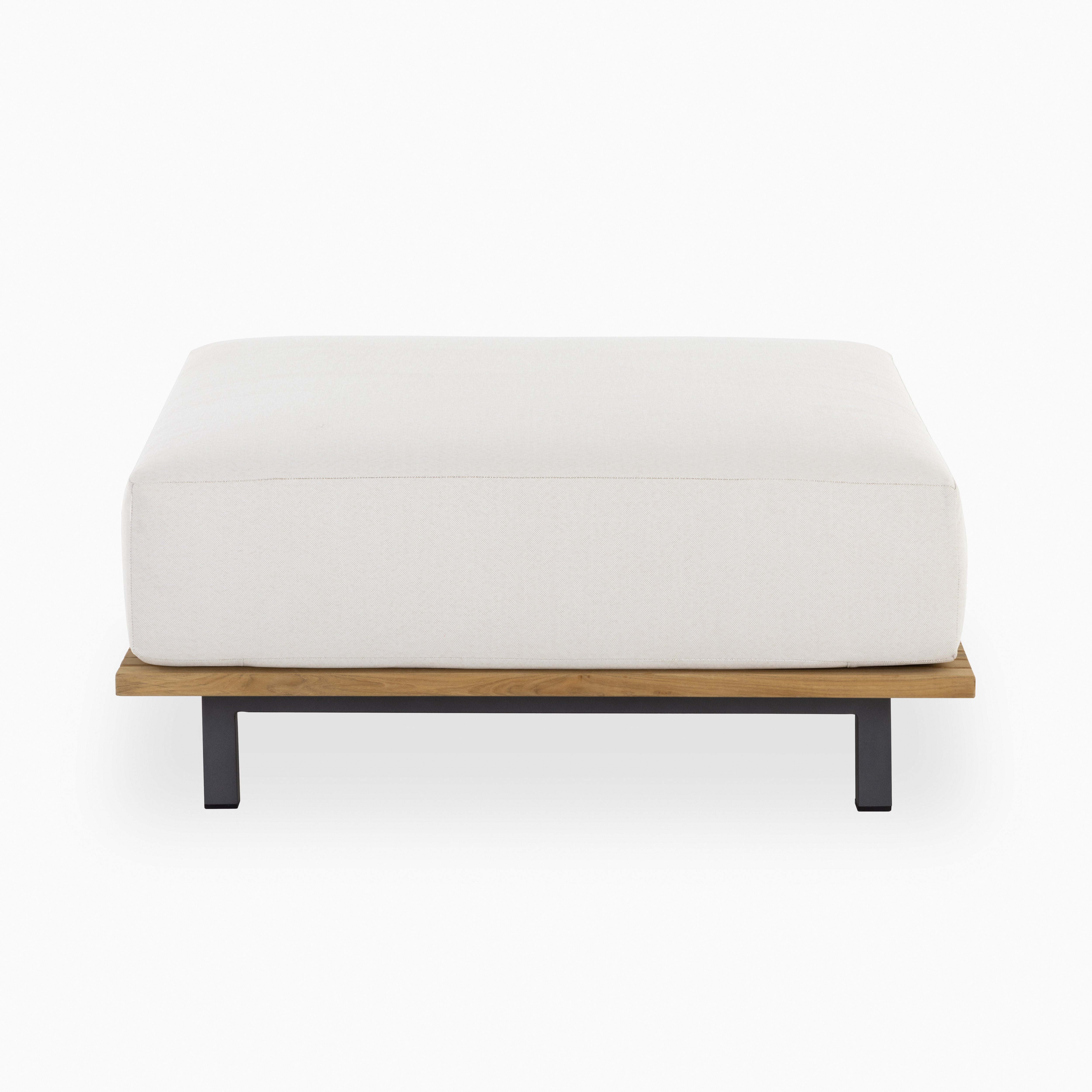 Miro Outdoor Ottoman in Cream