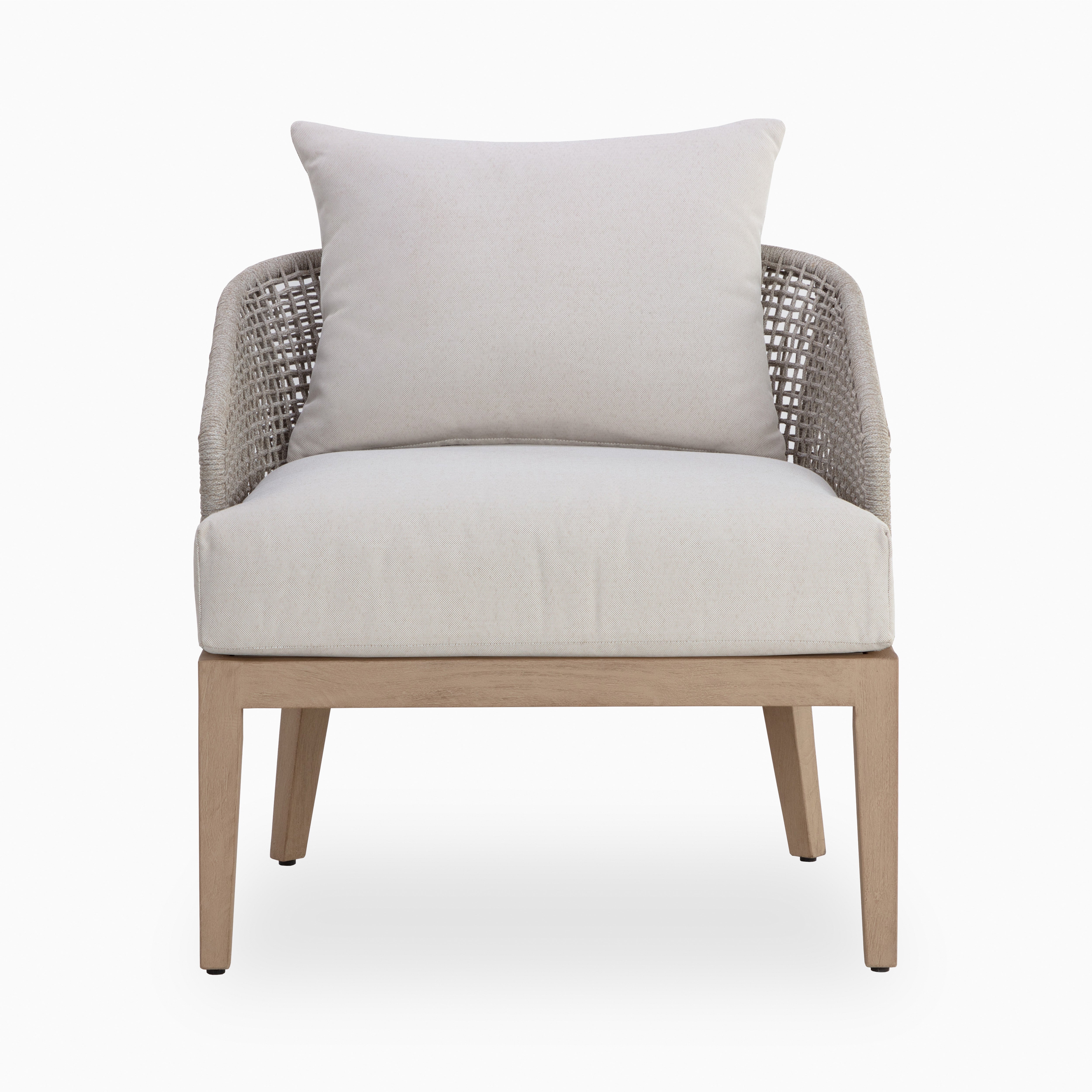 Mateo Outdoor Lounge Chair in Cream