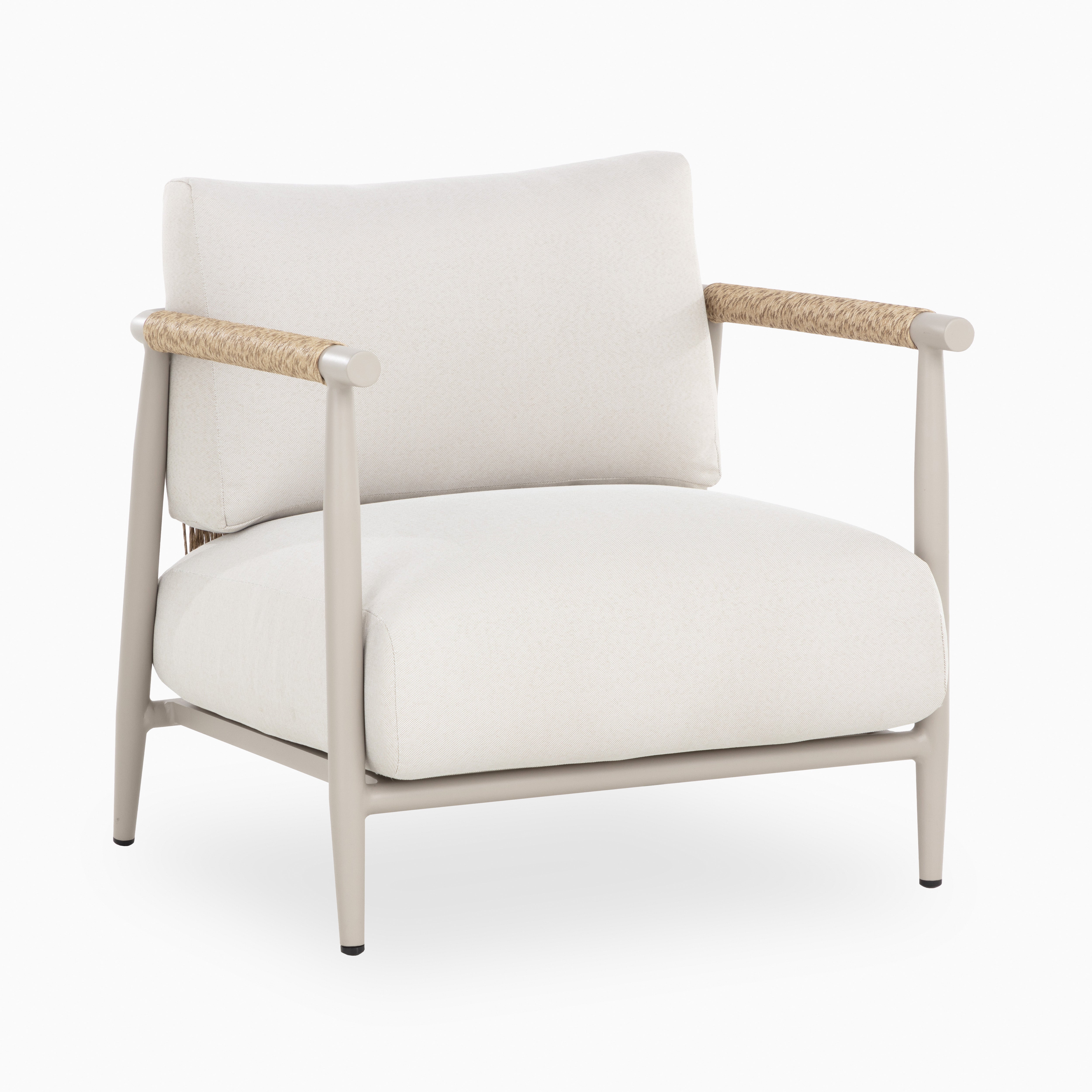 Sorel Outdoor Lounge Chair in Greige/Cream